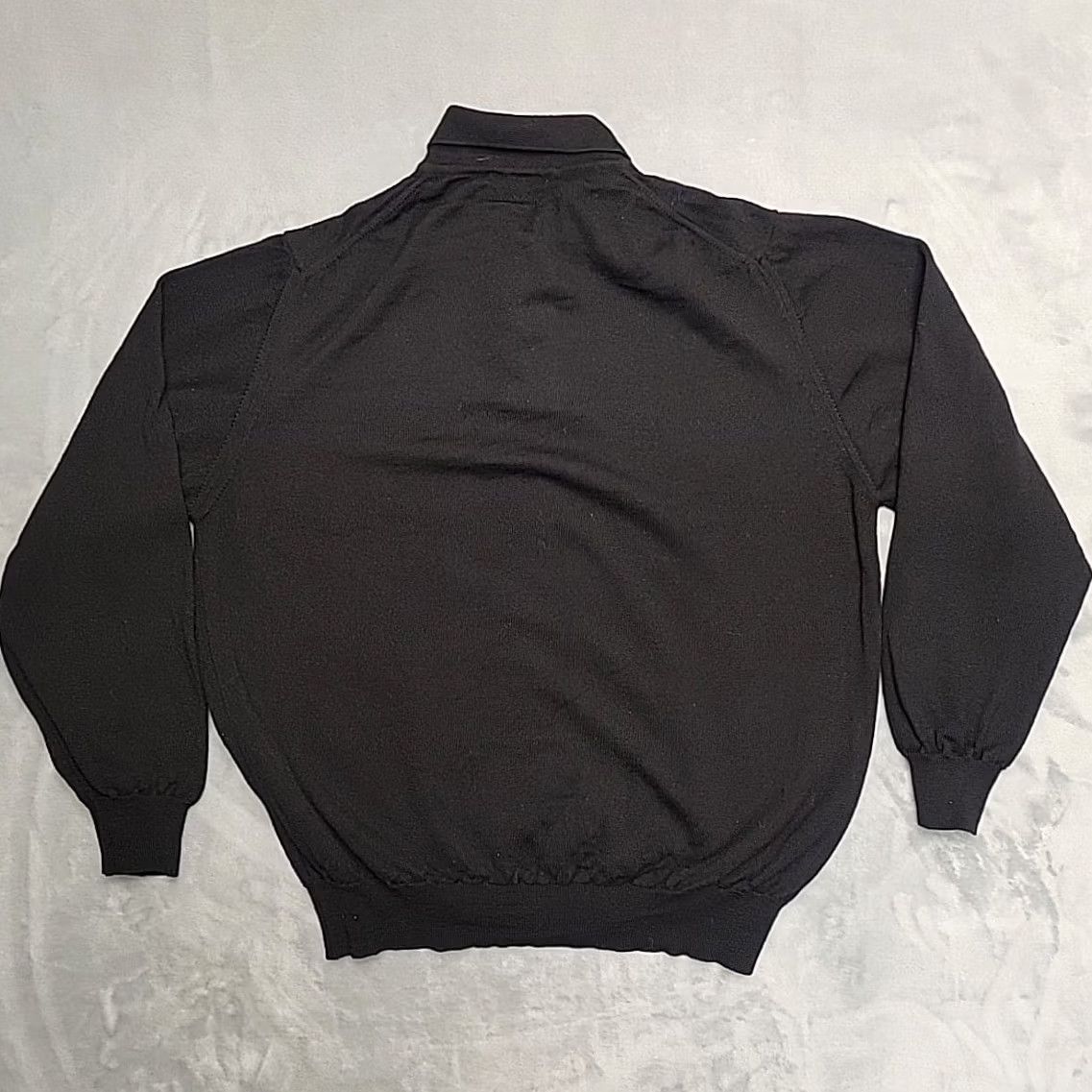 Vintage FIJI Sweater Polo Collar Long Sleeve Mens XL Black Wool Knit Made In Italy Size US XL / EU 56 / 4 - 4 Thumbnail