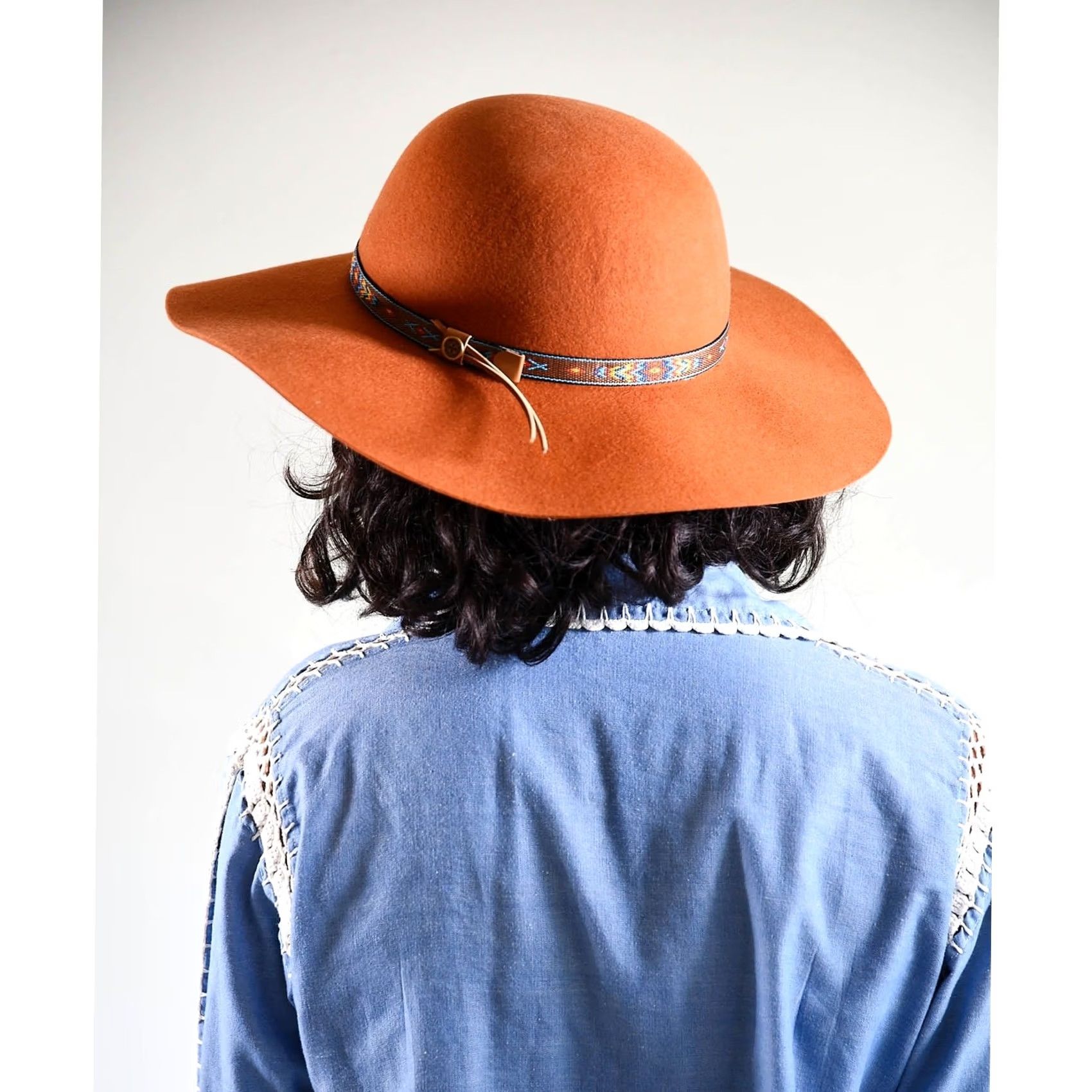 Vintage Fallen Broken Street Hat Wool Wide Brim Floppy Boho Hippie Western Sz M/L Wool Brown Women Hat Size ONE SIZE - 3 Thumbnail