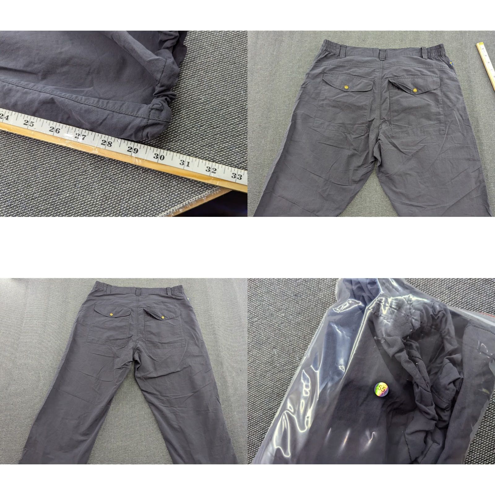 Vintage Fjallraven Womens Outdoor Pants Gray Hiking 35x30 Trousers - Cargo Style, Casual Travel, 35 Waist, 30 Inseam, Regular, Womens, Gray Size 24" / US 00 / IT 34 - 8 Thumbnail