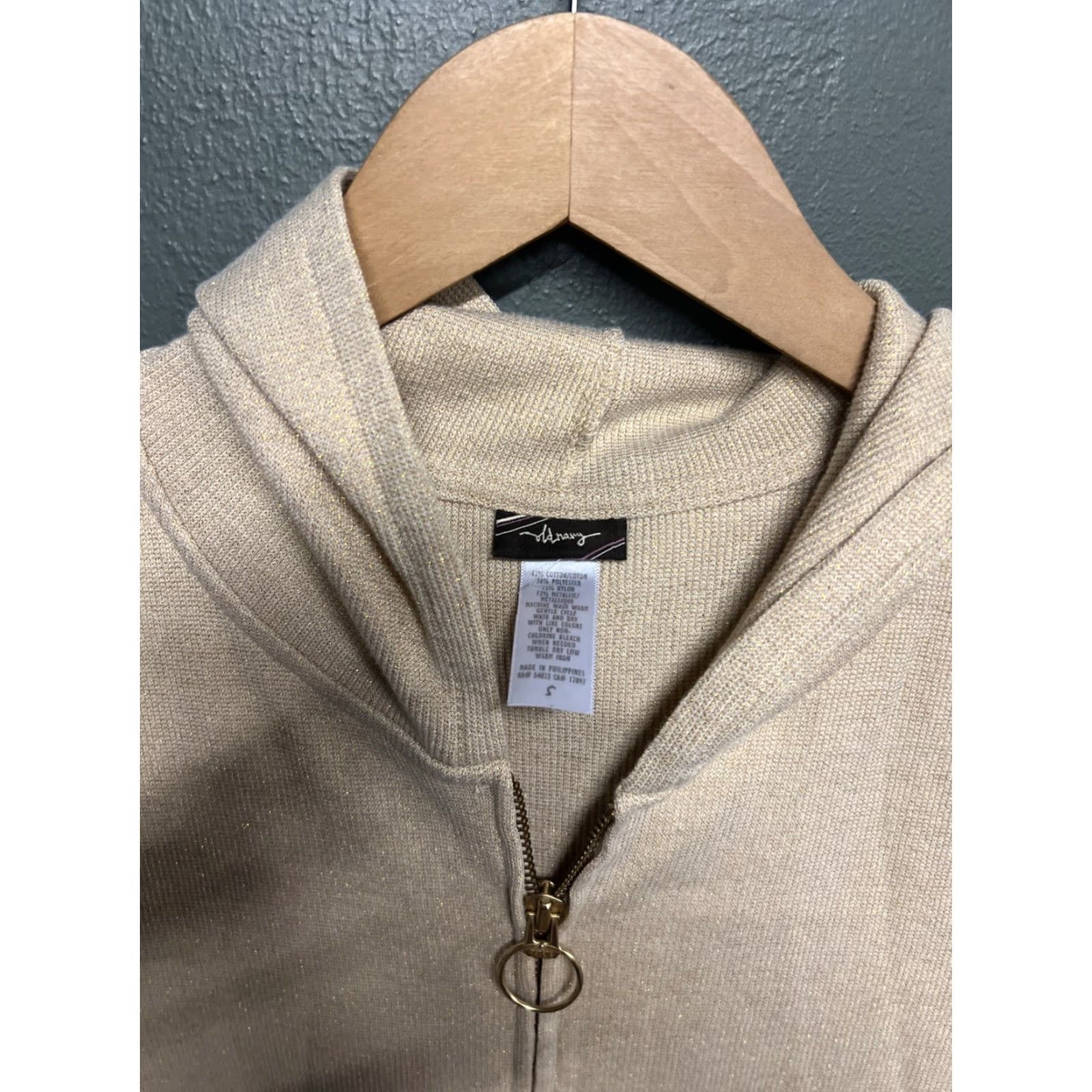 Old Navy VINTAGE Old Navy Full Zip Y2K Sleeveless Hoodie Womens Gold Small Size S / US 4 / IT 40 - 2 Thumbnail