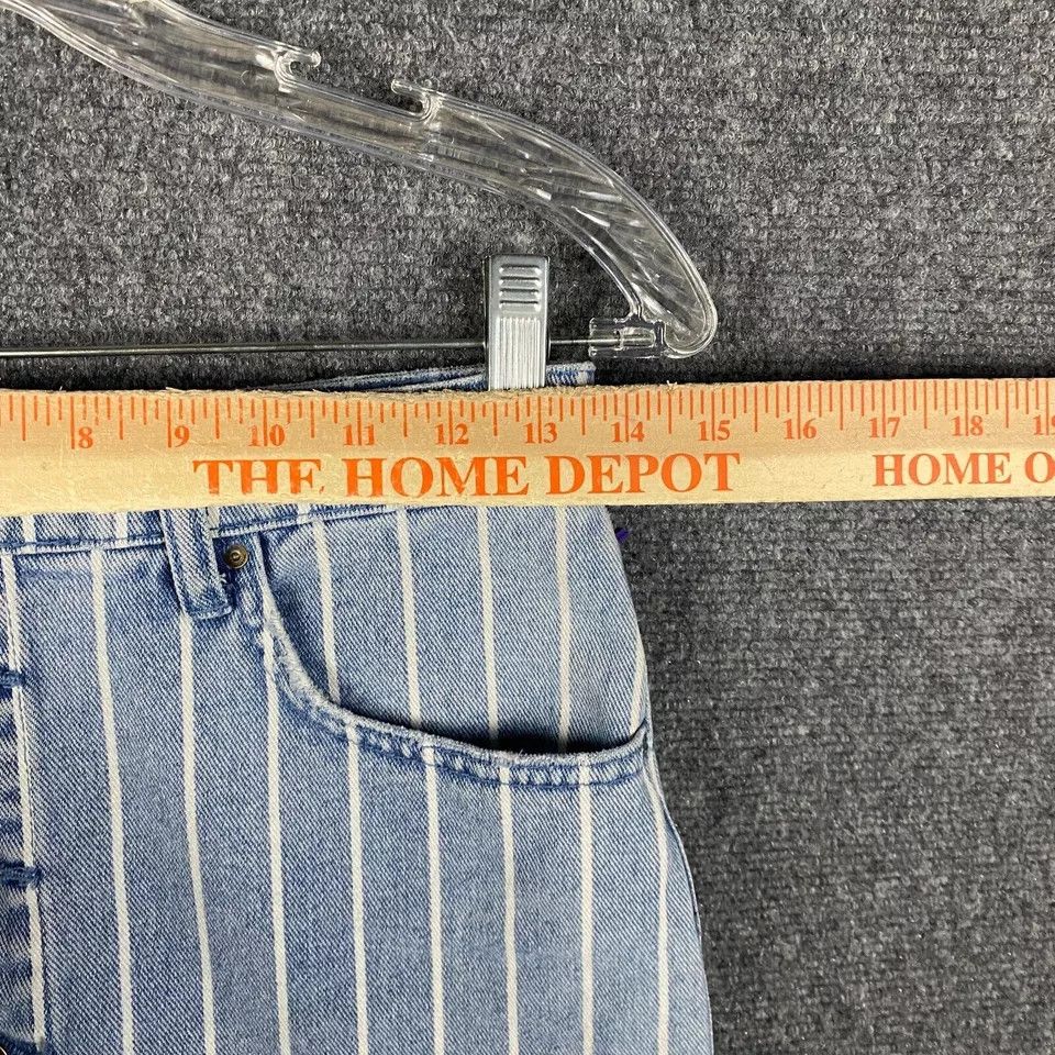 Billabong Bilabong Skirt Women's 26 Mini Striped Button Fly Denim Size 26" / US 2 / IT 38 - 2 Thumbnail