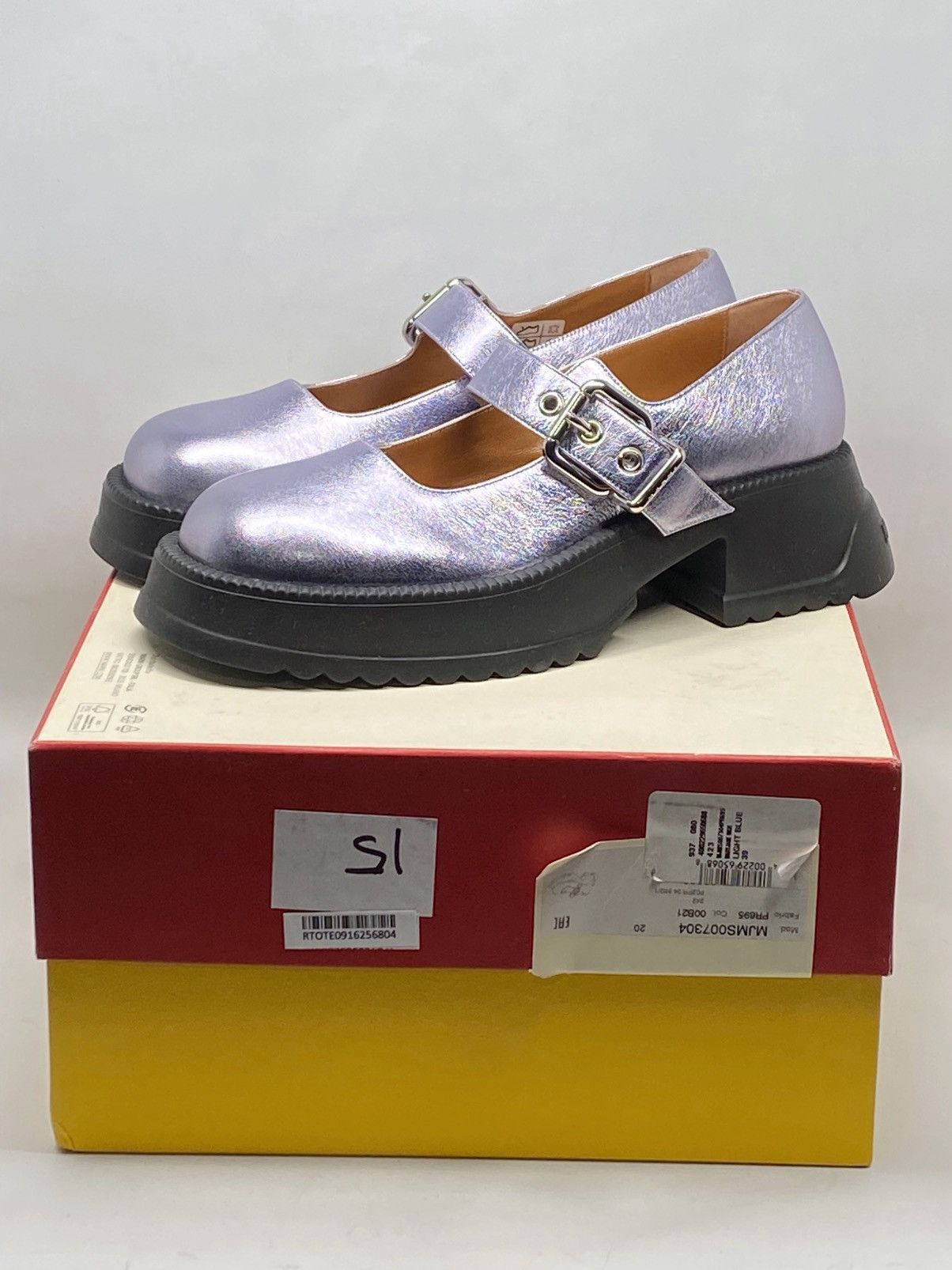 Marni Marni Blue Leather Mary Jane Platform Loafers size 39 Size US 9 / IT 39 - 13 Thumbnail