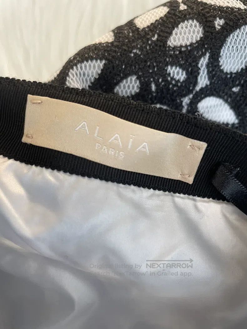 Alaia Alaia Black and White Color Blocked Fiber Nylon Skirt Size 26" / US 2 / IT 38 - 3 Thumbnail