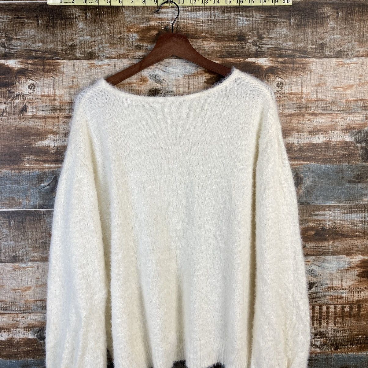 Homespun Knitwear DL Japan fur shaggy vintage White Knitwear #C1081 Size XL / US 12-14 / IT 48-50 - 12 Thumbnail