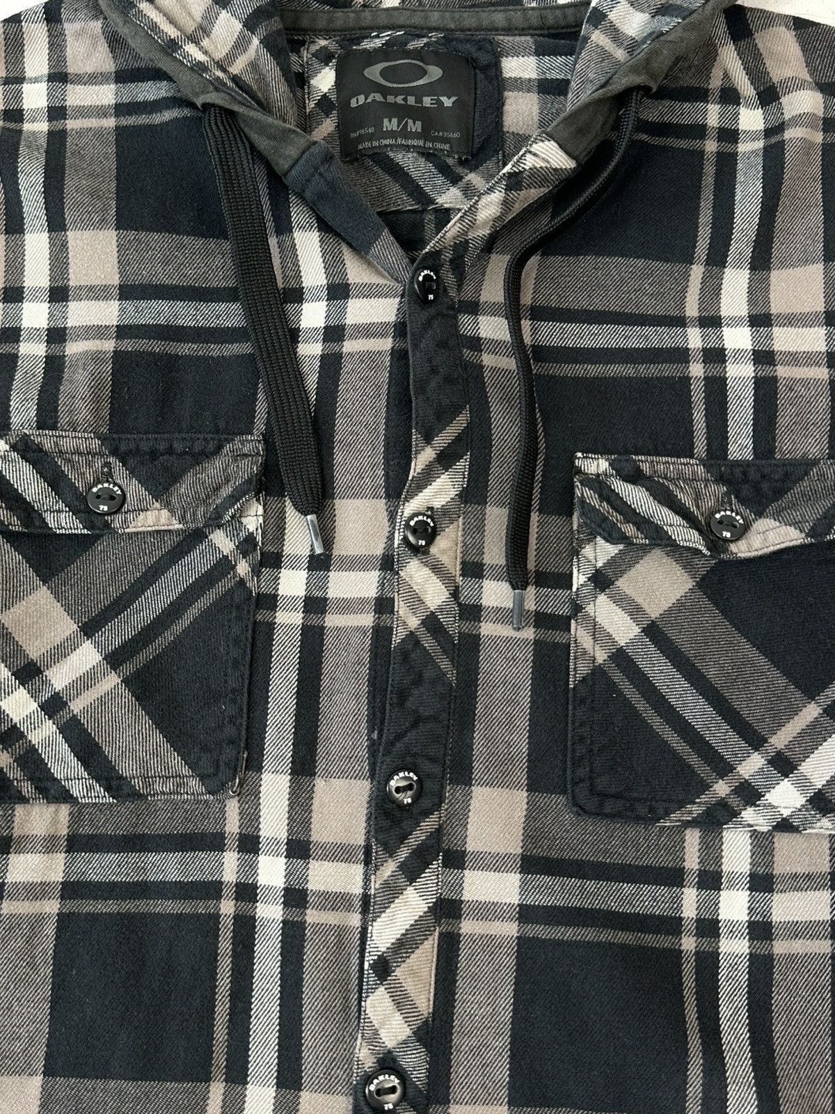 Oakley Vintage Oakley Check Hooded Flaneel Shirt Size US M / EU 48-50 / 2 - 6 Thumbnail
