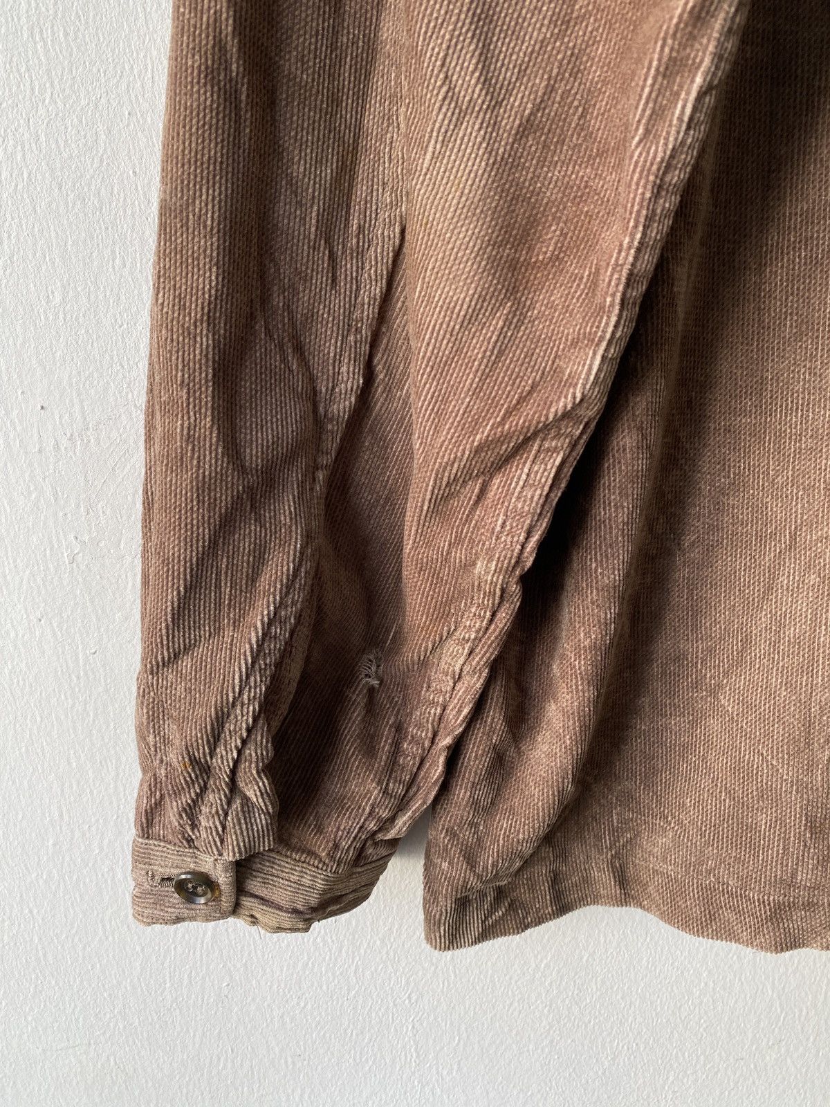 Issey Miyake 1990s - Tete Homme By Issey Miyake Corduroy Zipper Shirt Size US L / EU 52-54 / 3 - 11 Thumbnail