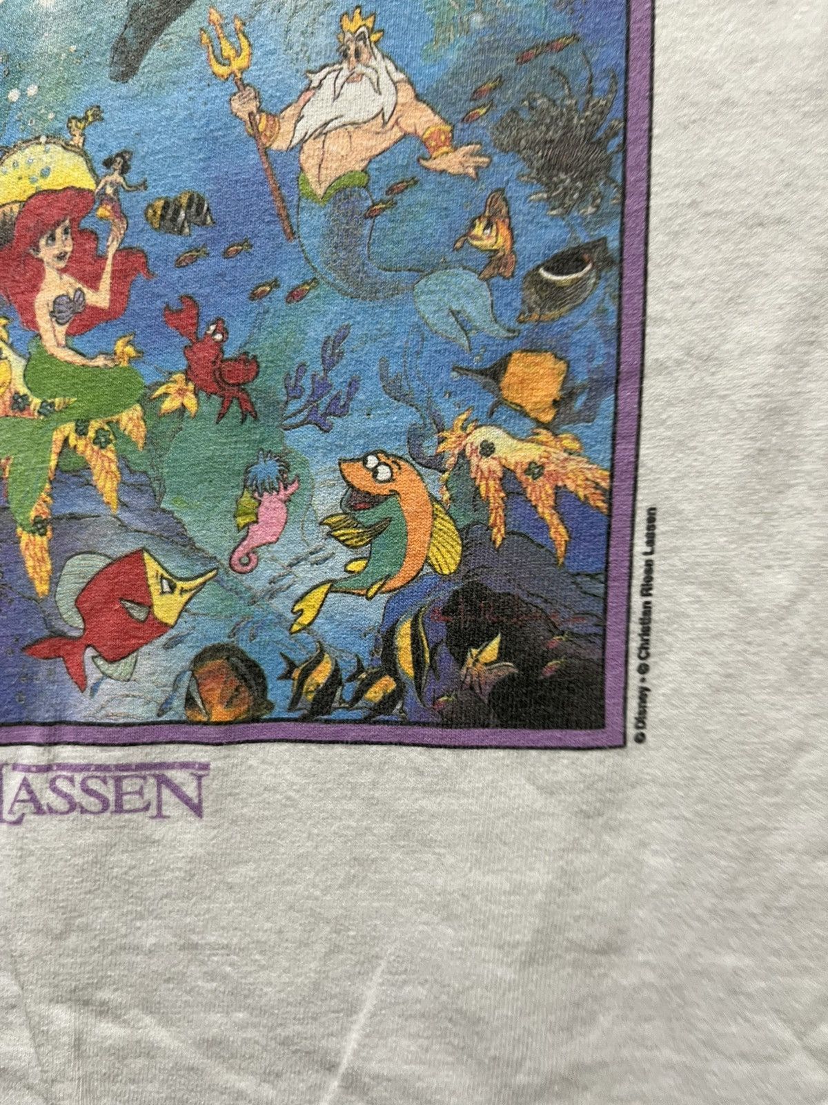 Disney Vintage 90s Under The Sea Christian Riese Lassen T-Shirt Size US S / EU 44-46 / 1 - 4 Thumbnail