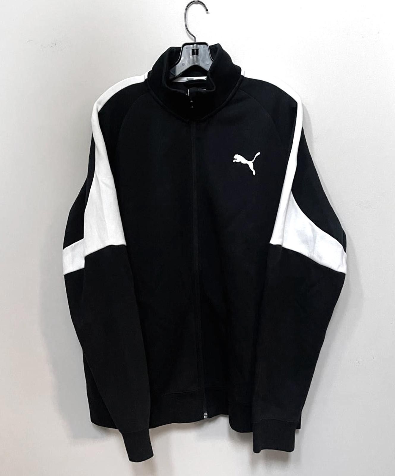 Puma Puma Evostripe Athletic Sweatshirt Mens XL Zip Black White Size US XL / EU 56 / 4 - 1 Thumbnail