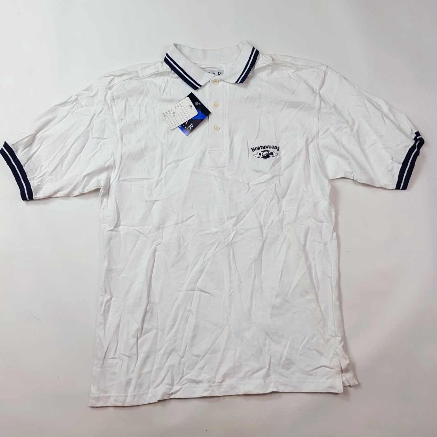 Vintage VINTAGE Northwoods Tennis Men's Medium Collared White Polo Shirt Sports Shirt Size US M / EU 48-50 / 2 - 2 Thumbnail