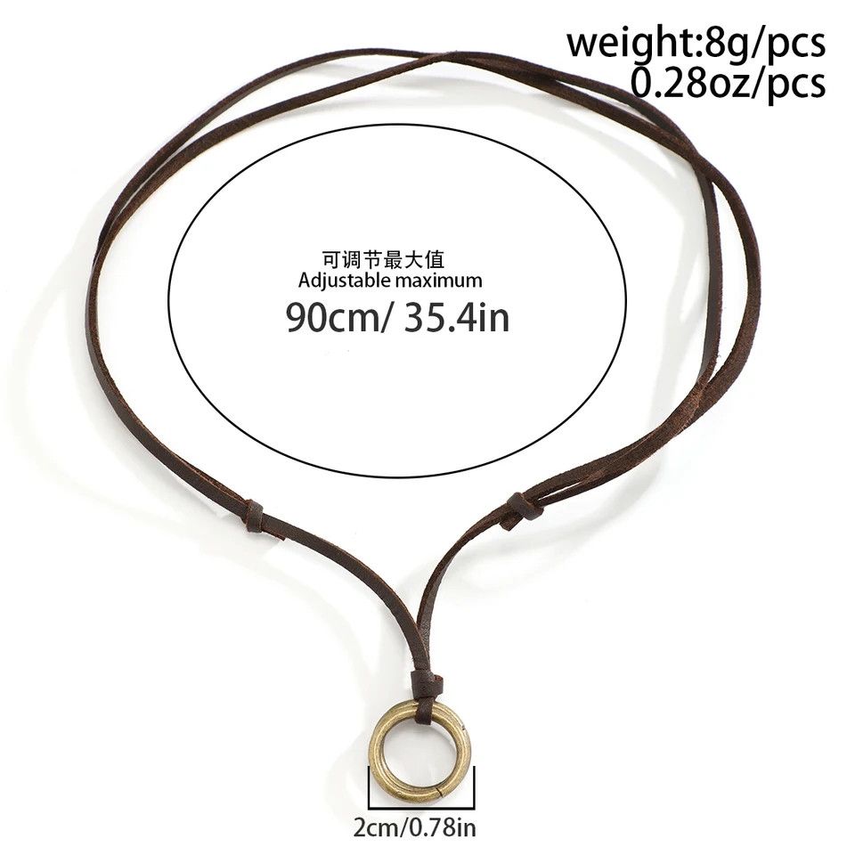 Other Long Rope Chain Circle Ring Pendant Size ONE SIZE - 3 Thumbnail