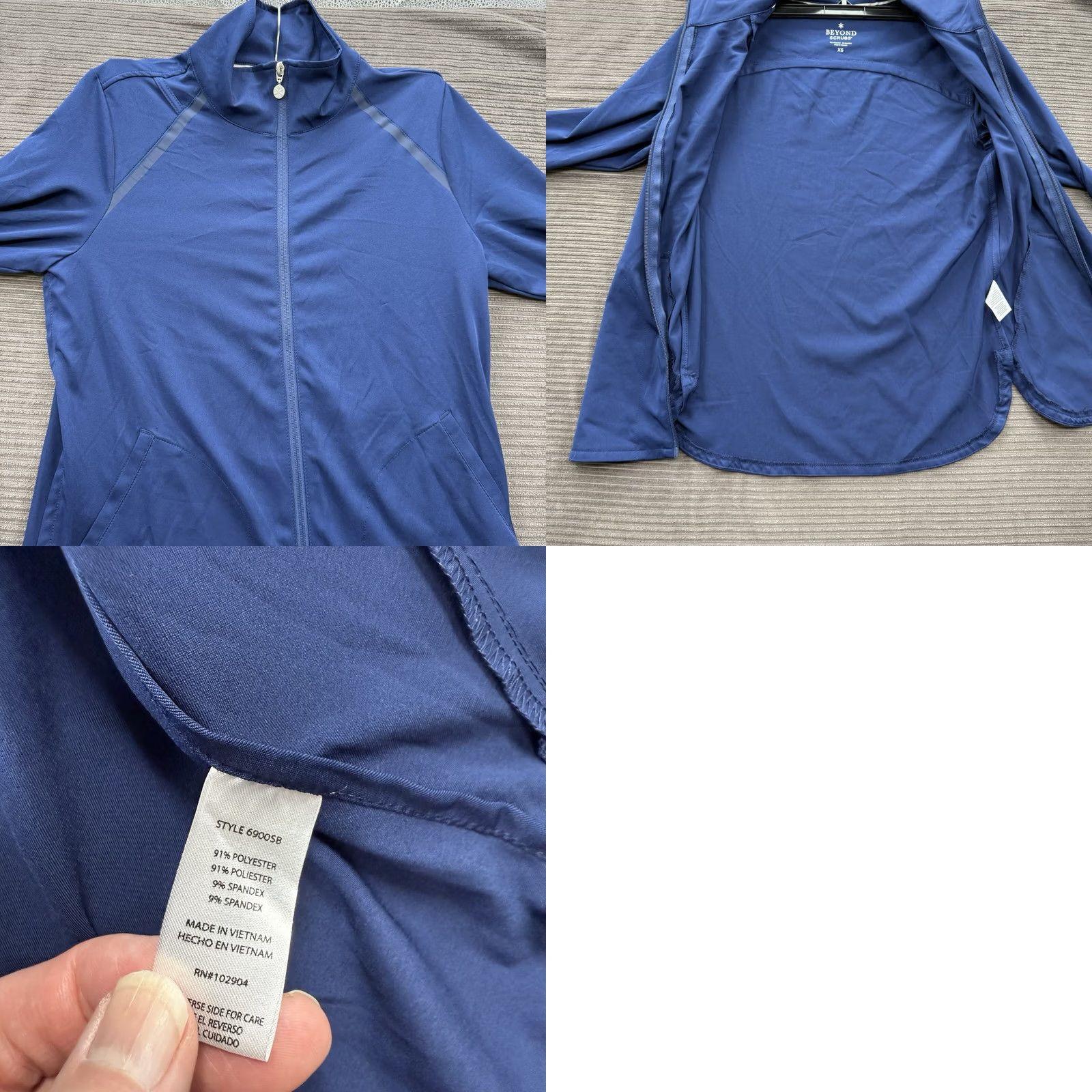 Vintage Beyond Scrubs Jacket Women XS Blue Polyester Pockets Hospital Medical Size XS / US 0-2 / IT 36-38 - 8 Thumbnail