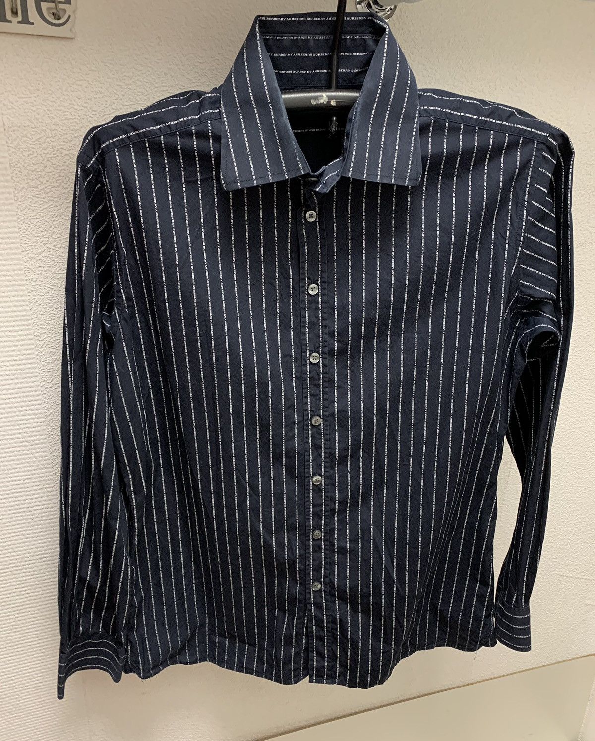 image of Burberry Fullprint Monogram Shirt L Size in Black, Men's