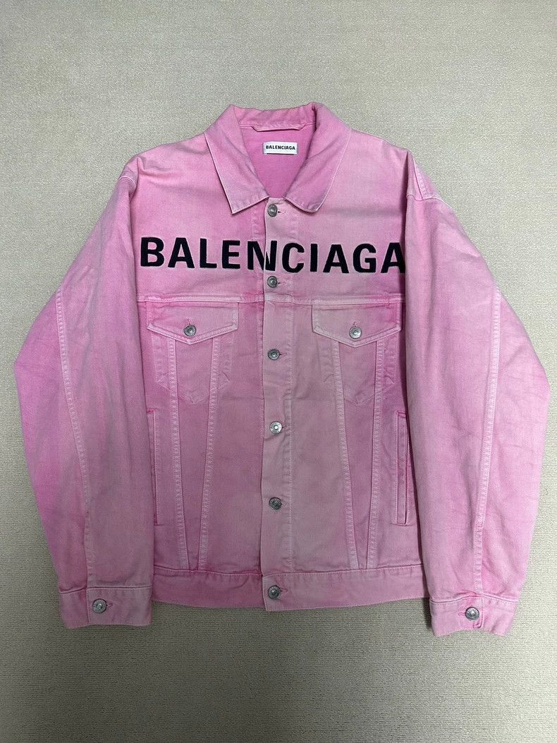 VIP【関税送料無料】希少 BALENCIAGA PINK COTTON DENIM JACKET Pink Balenciaga Denim Jacket | Grailed