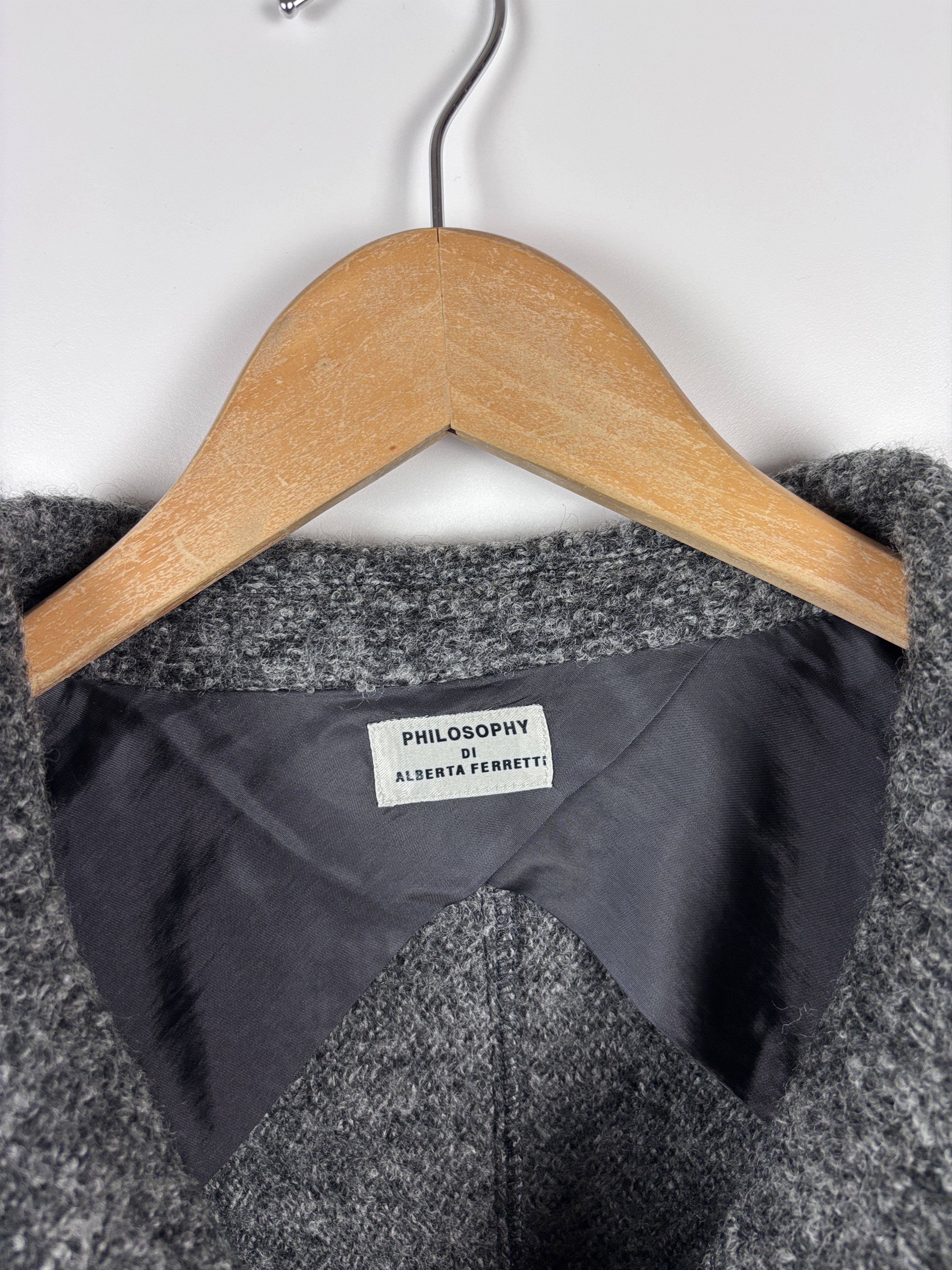 Alberta Ferretti Vintage Philosophy di Alberta Ferretti Wool Blazer Gray US 8 Size M / US 6-8 / IT 42-44 - 4 Thumbnail
