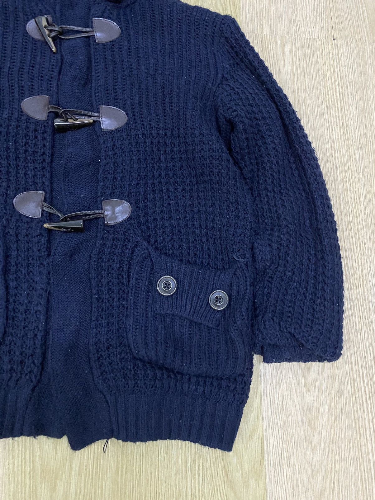 Japanese Brand Restoration japan knit DUFFLE coat jacket Size US M / EU 48-50 / 2 - 3 Thumbnail