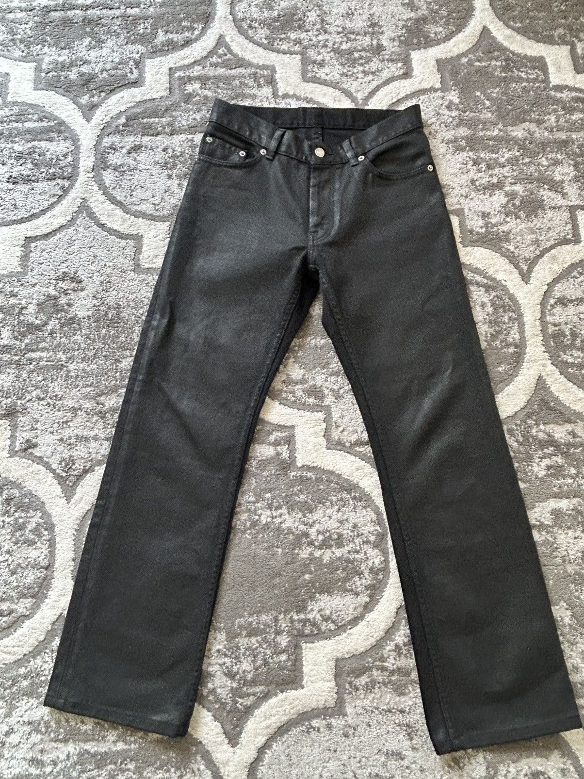 Helmut Lang Helmut lang 1998 waxed bootcut denim Size US 29 - 1 Thumbnail