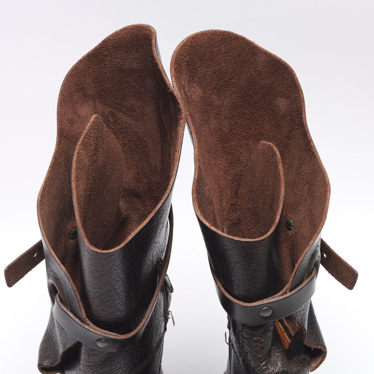 Trippen Trippen Brown Leather Avantgarde Hi Boots Shoes Belt Hard Size US 8 / IT 38 - 17 Thumbnail