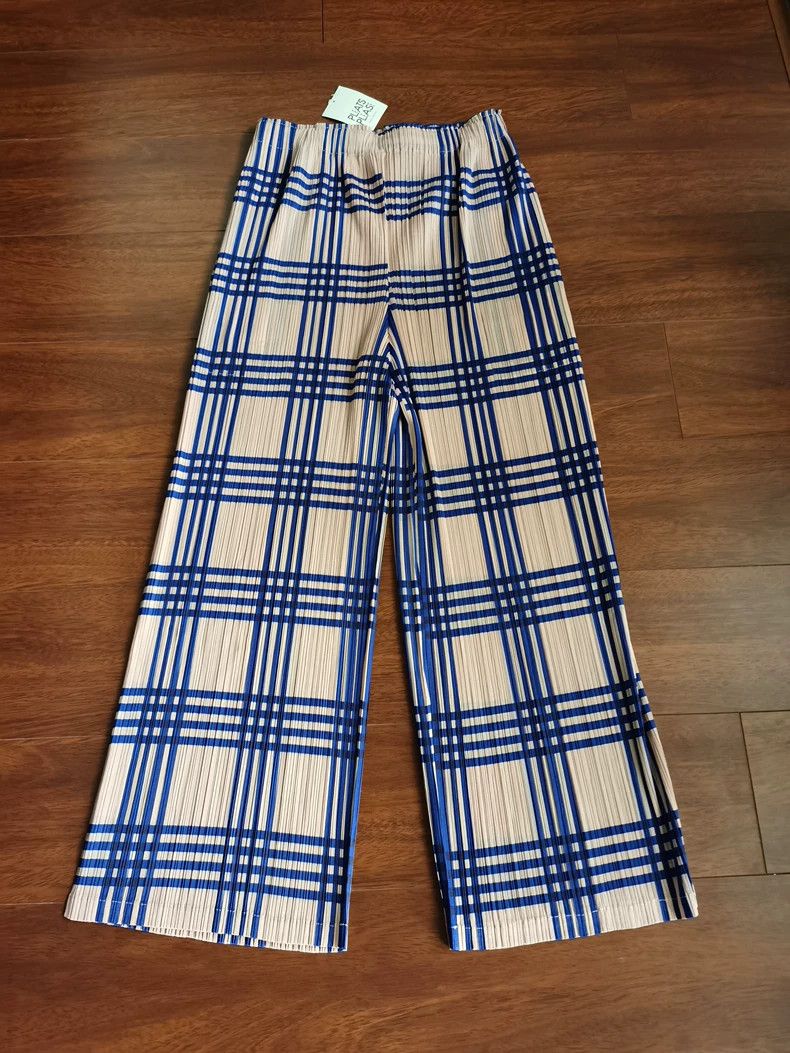 Issey Miyake Issey Miyake size:3 Checked wide-leg casual pants Size 42" / US 20 - 2 Thumbnail