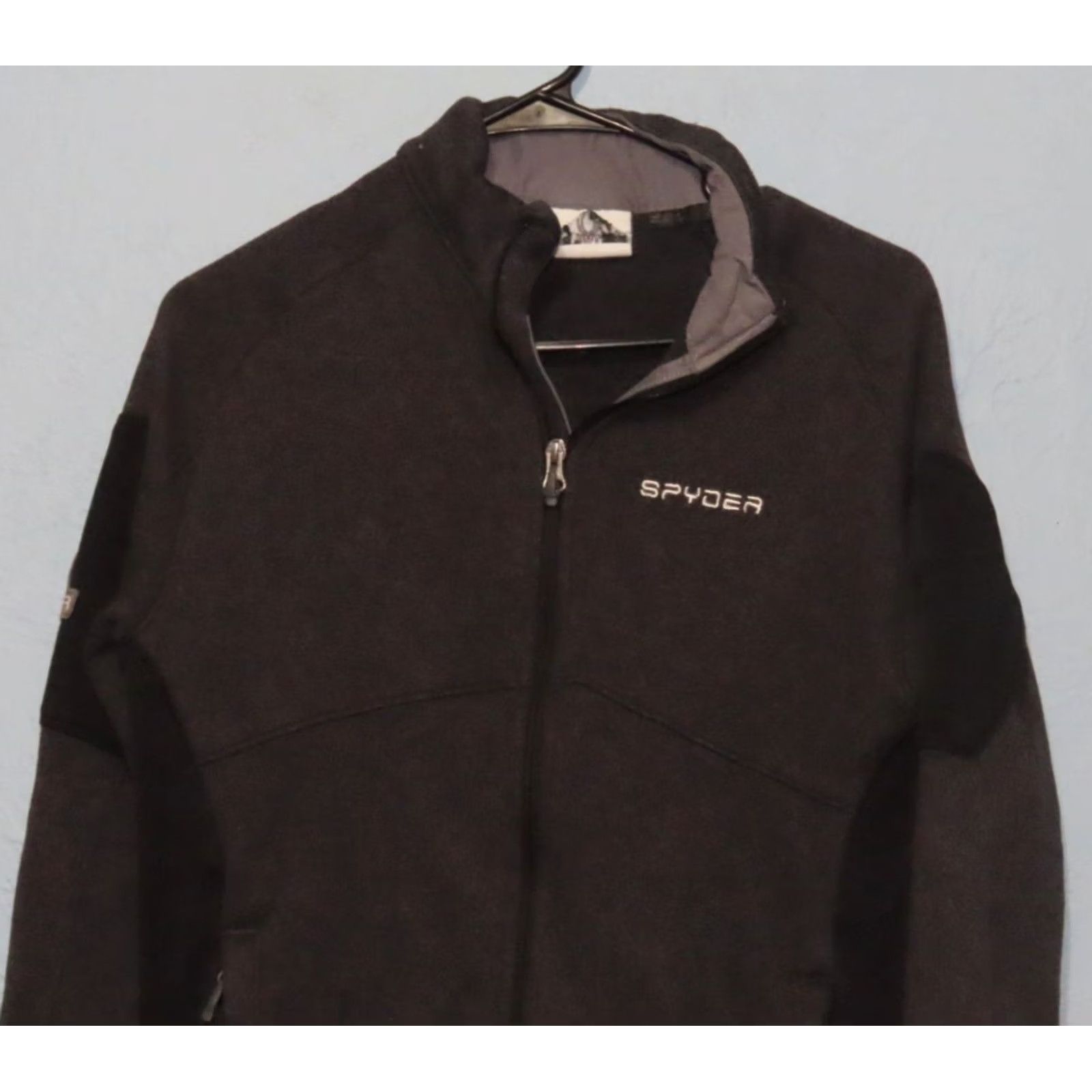 Spyder Spyder Men's M Empire Full Zip Fleece Jacket Gray Bomber Zip Pockets Logo Regular Fit Size US M / EU 48-50 / 2 - 3 Thumbnail