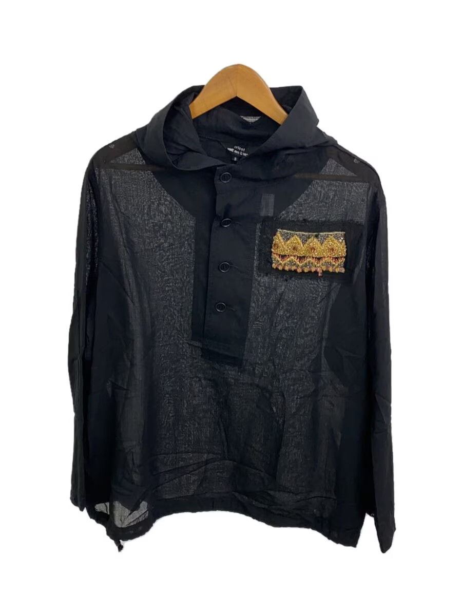 Bead Ornament Wool Hooded Pullover