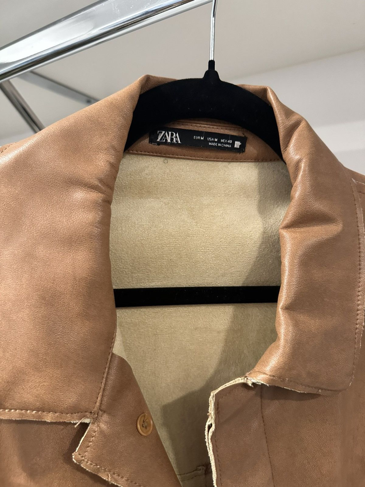 Zara Zara Faux Leather Shirt Jacket Size US M / EU 48-50 / 2 - 4 Thumbnail