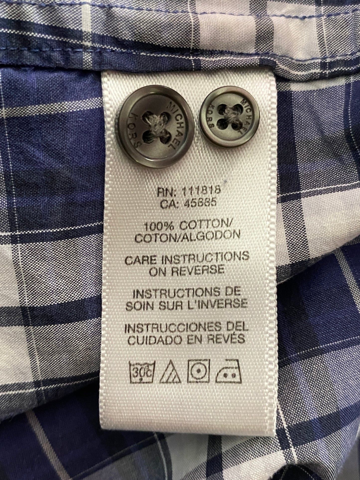 Michael Kors × Vintage Michael Kors Vintage Men's Plaid Shirt - M Size US M / EU 48-50 / 2 - 6 Thumbnail
