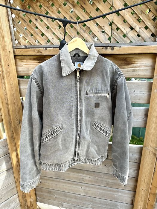 Vintage RARE Vintage Carhartt J97 Detroit Jacket Brown / Grey Faded ...