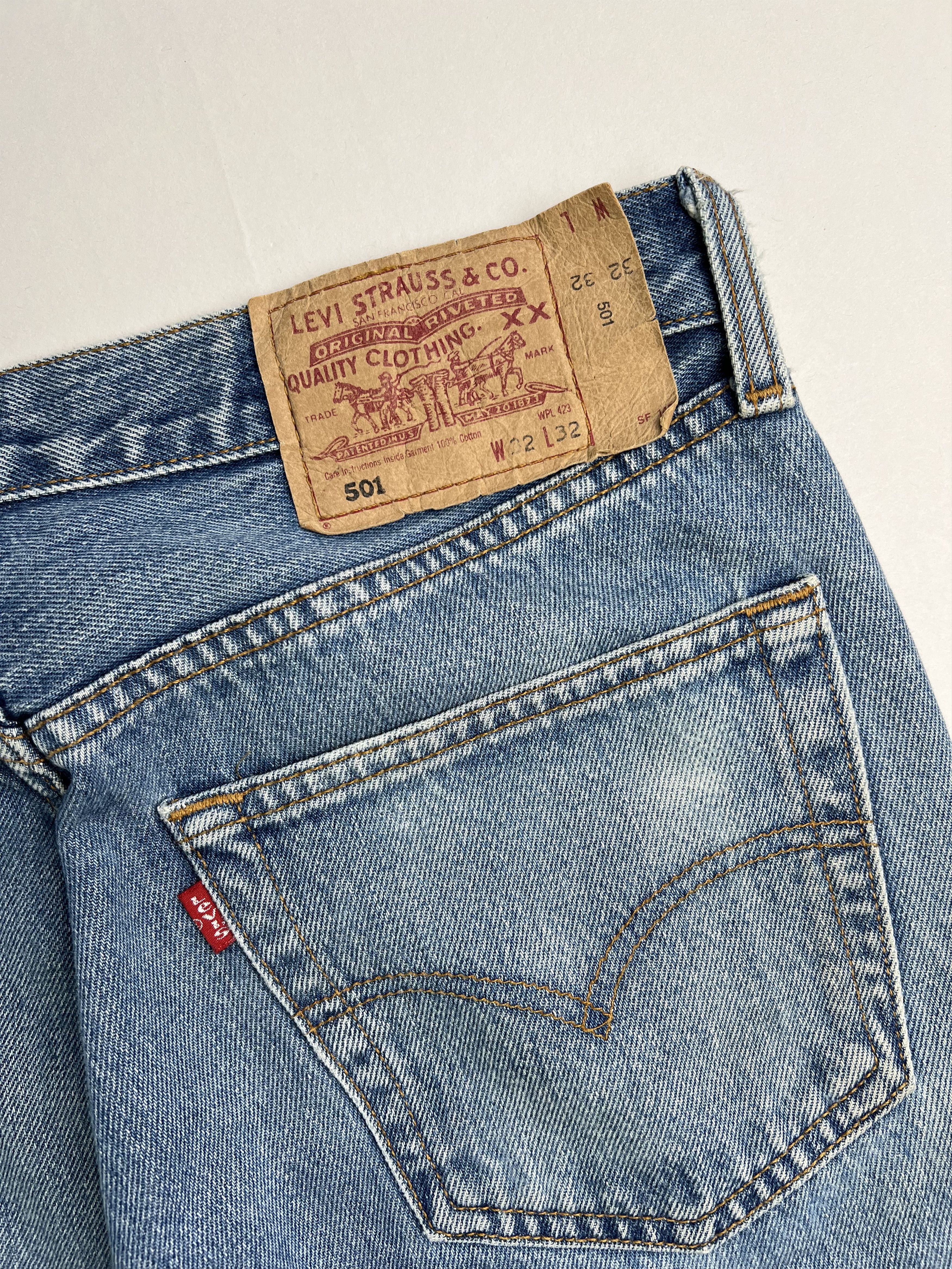 Levi's Levis 501 Jeans Shorts Blue Wash W32 Size US 32 / EU 48 - 3 Thumbnail