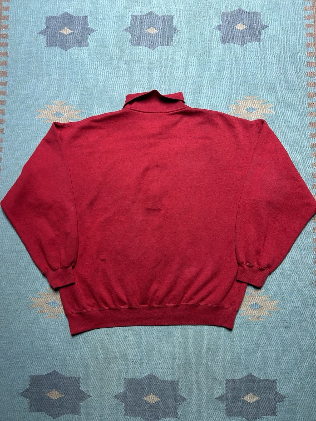 Vintage Vintage Henley sweatshirt cheetah blank red 1/4 button large Size US L / EU 52-54 / 3 - 6 Thumbnail