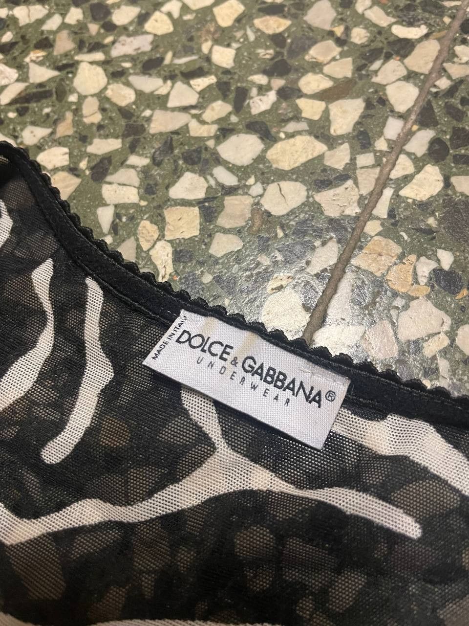 Dolce & Gabbana Vintage Dolce&Gabbana sheer mesh Zebra print short sleeved Size S / US 4 / IT 40 - 6 Thumbnail
