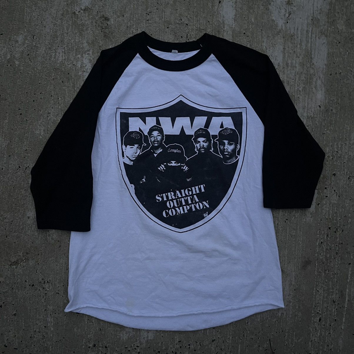 Vintage Vtg Y2K NWA STRAIGHT OUTTA COMPTON Raglan 1/4 Sleeve Shirt Size US L / EU 52-54 / 3 - 1 Thumbnail