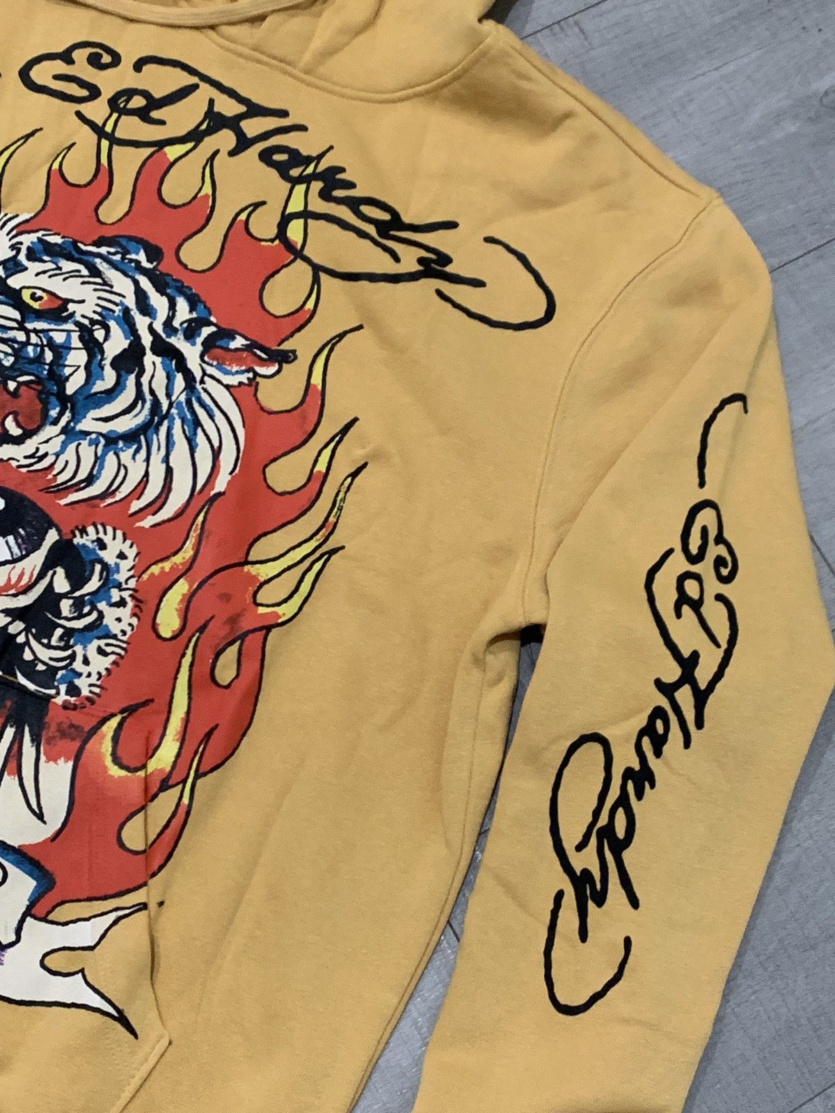 Ed Hardy *RARE* New Ed Hardy Flame Tiger Eyeball Hoodie Big Print AOP Size US XL / EU 56 / 4 - 3 Thumbnail
