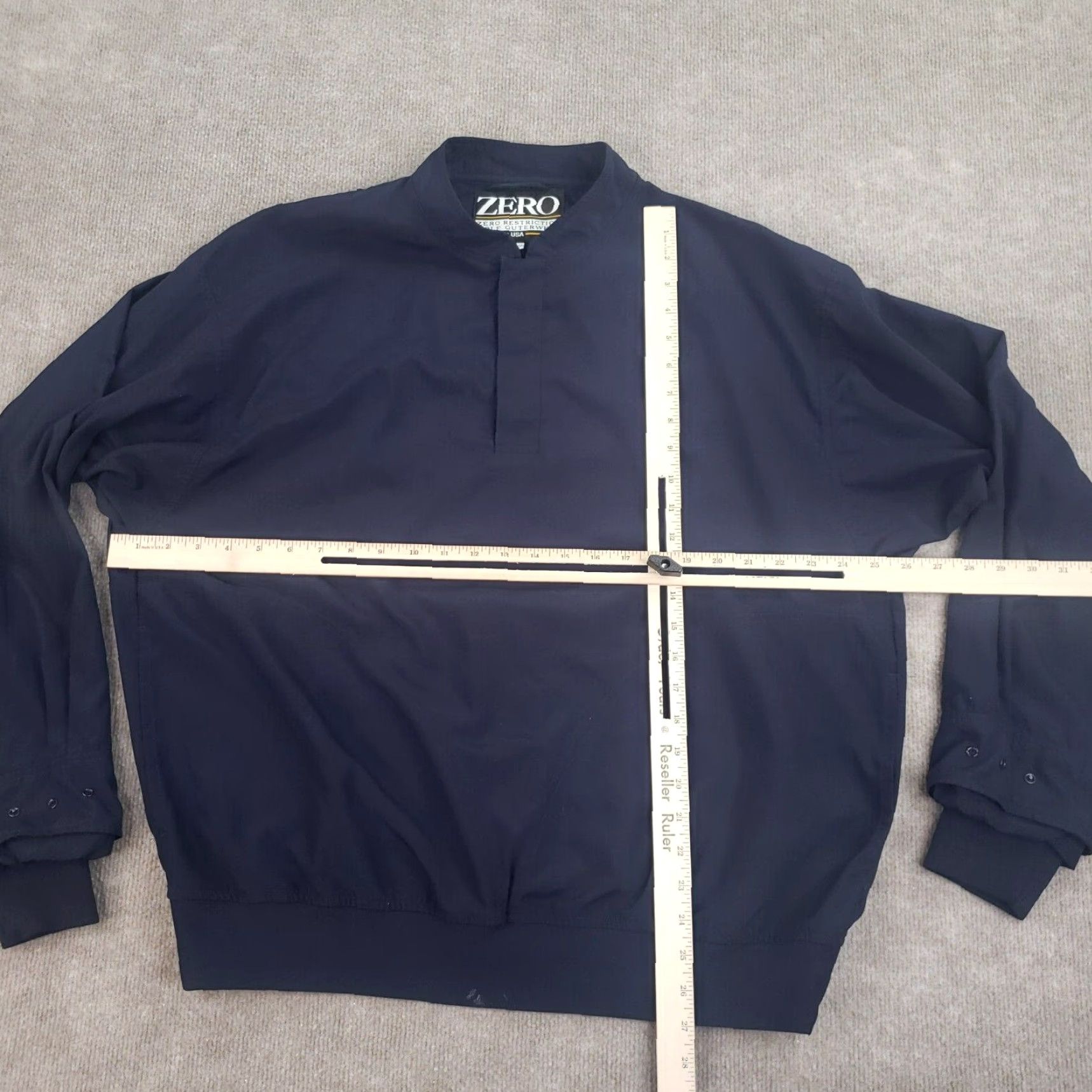 Vintage Zero Restriction Windbreaker Jacket Mens Large Blue 1/4 Zip Pullover Golf Size US L / EU 52-54 / 3 - 2 Thumbnail