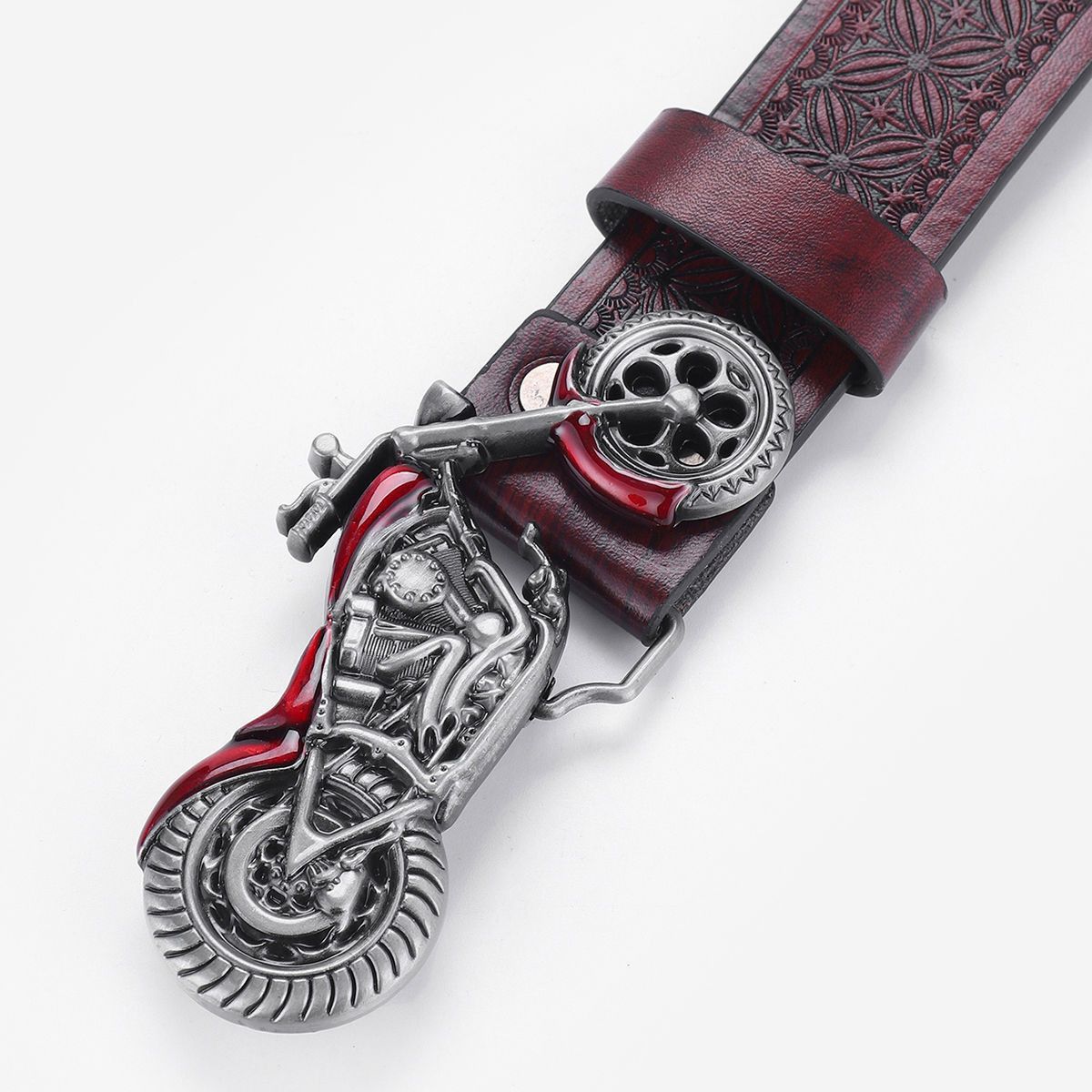 Designer Motorcycle Vintage Belt Riveted Belts Menswear Accessories Size ONE SIZE - 1 Thumbnail