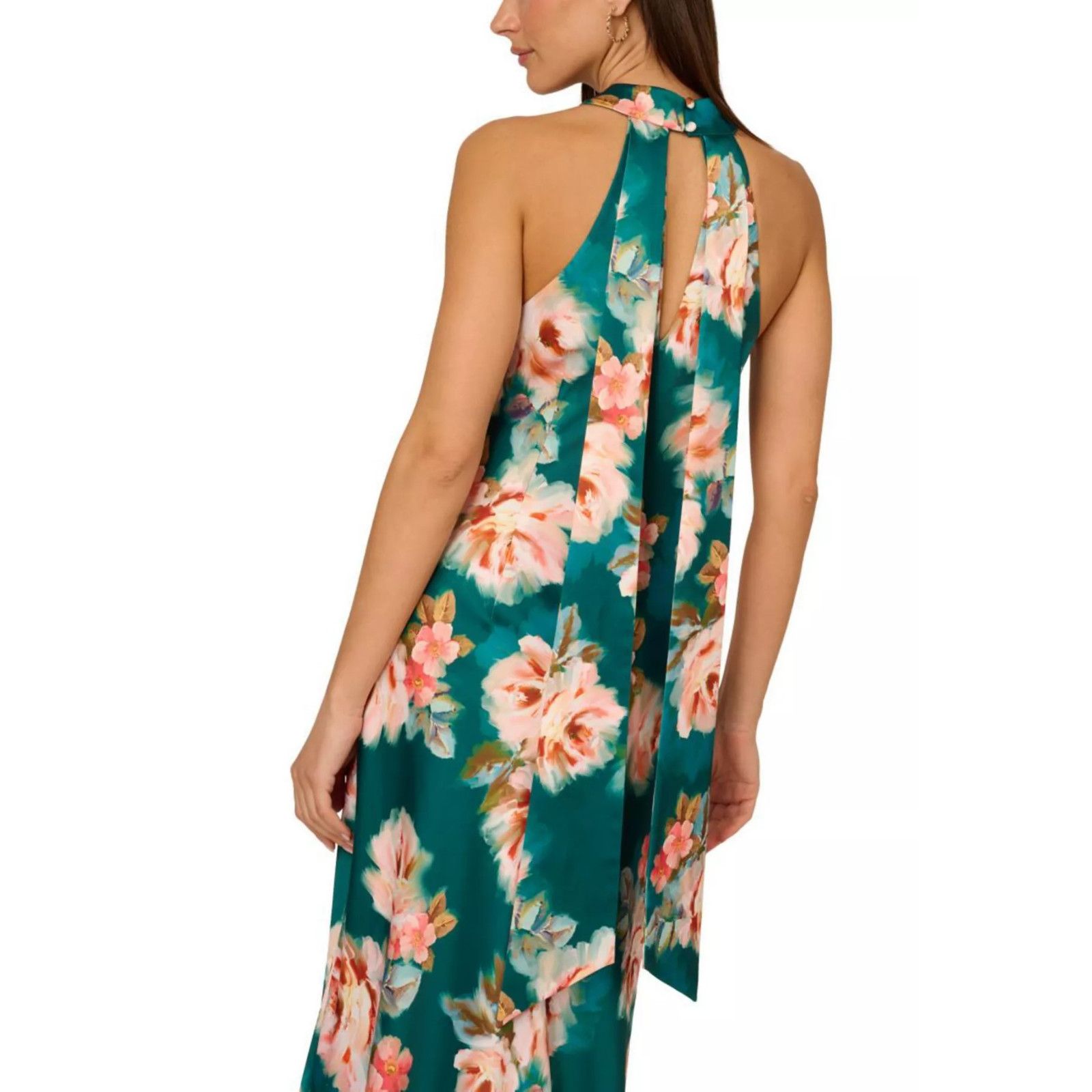 Other Adrianna Women's Sleeveless Halter Gown - Teal, Size 12 Size XL / US 12-14 / IT 48-50 - 4 Thumbnail