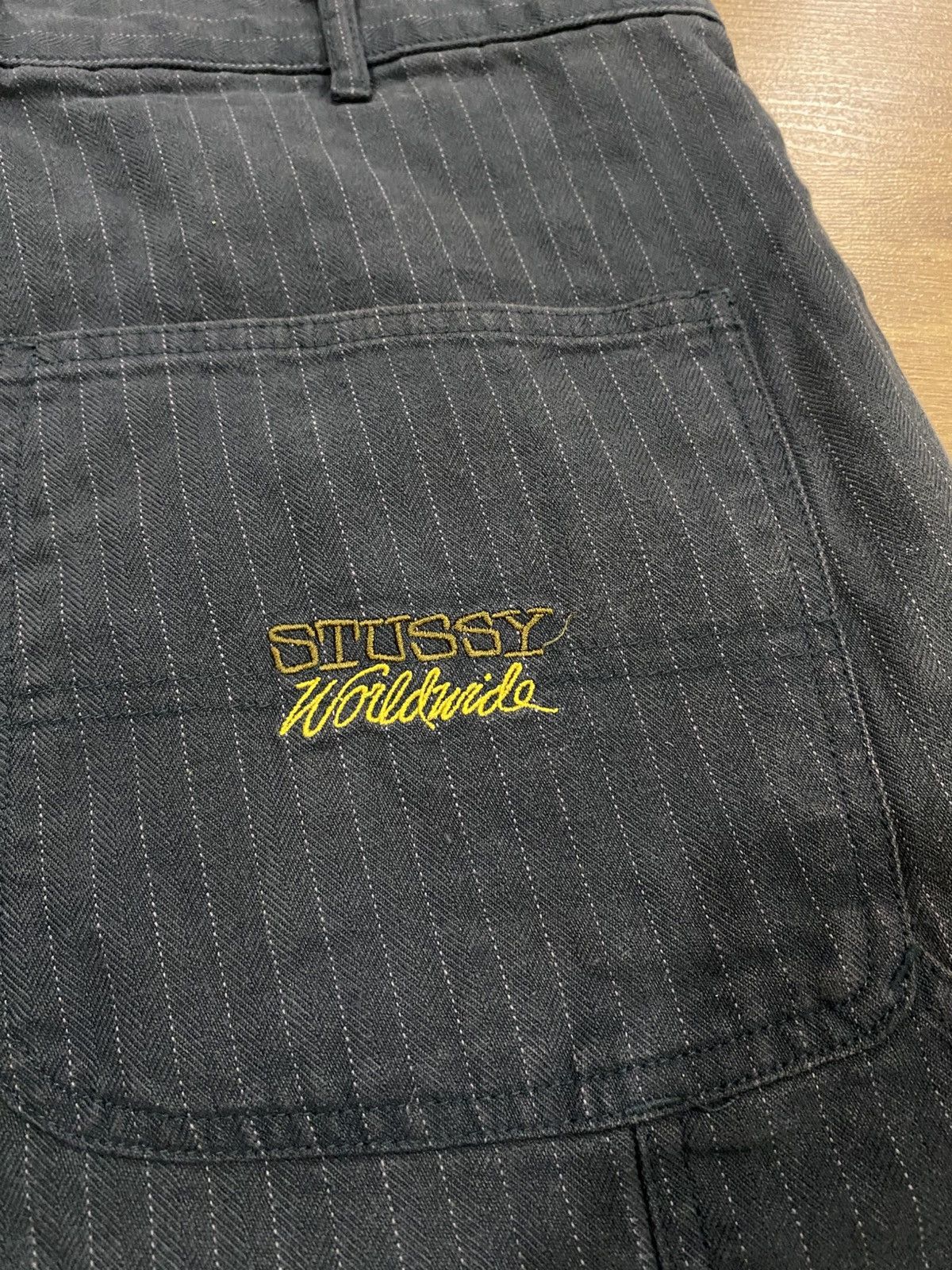 Stussy Vintage Y2K Stussy Worldwide Stripe Short Pant Size US 34 / EU 50 - 4 Thumbnail