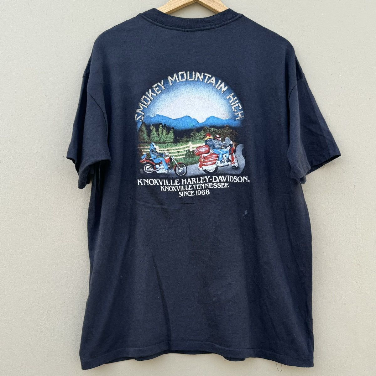 Vintage harley davidson whiskey 1988 3d emblem tee
