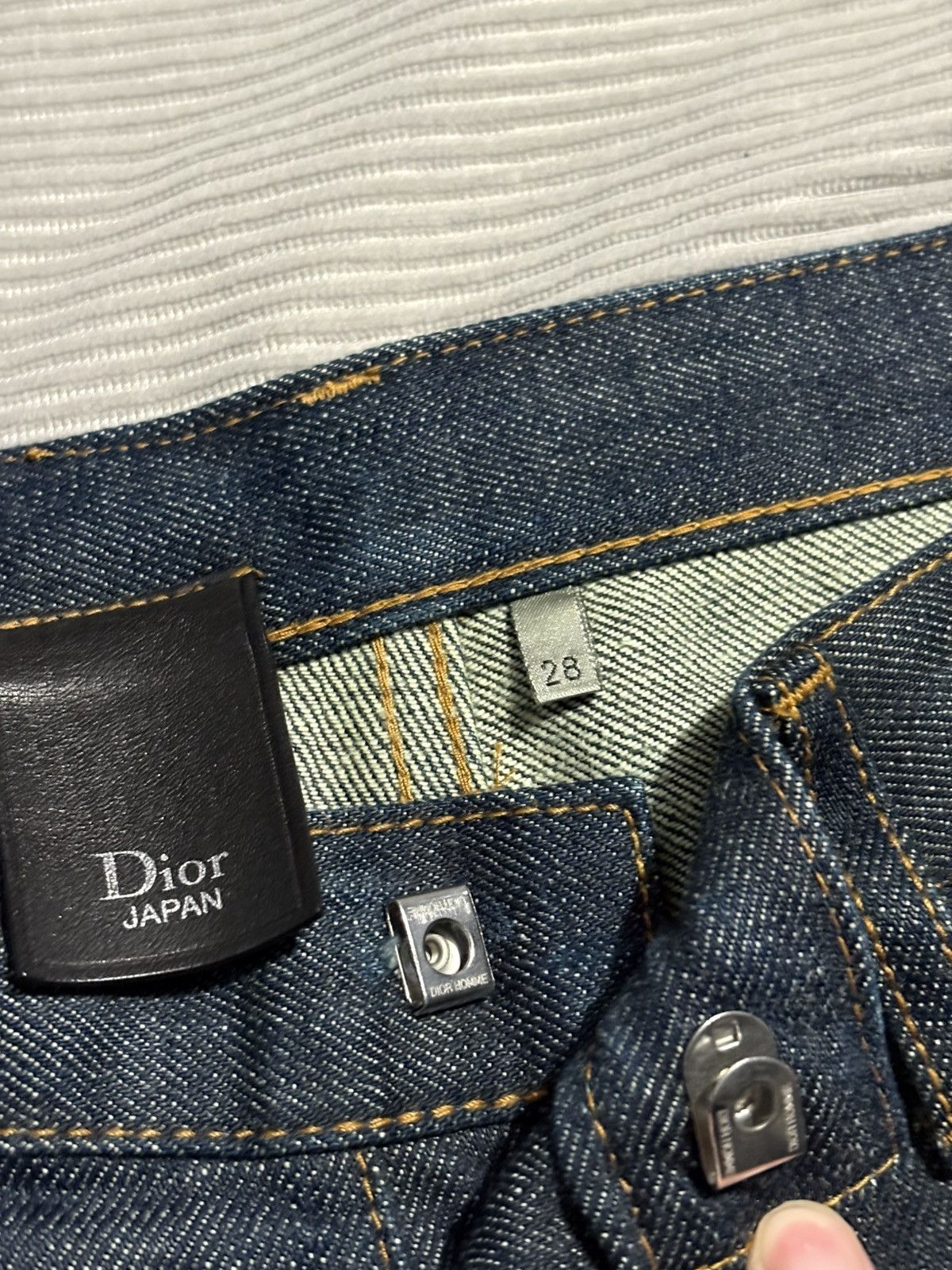 Dior 28 Dior Unaltered Stacked MIJ Sand Wash Denim Jeans hedi kva Size US 28 / EU 44 - 11 Thumbnail