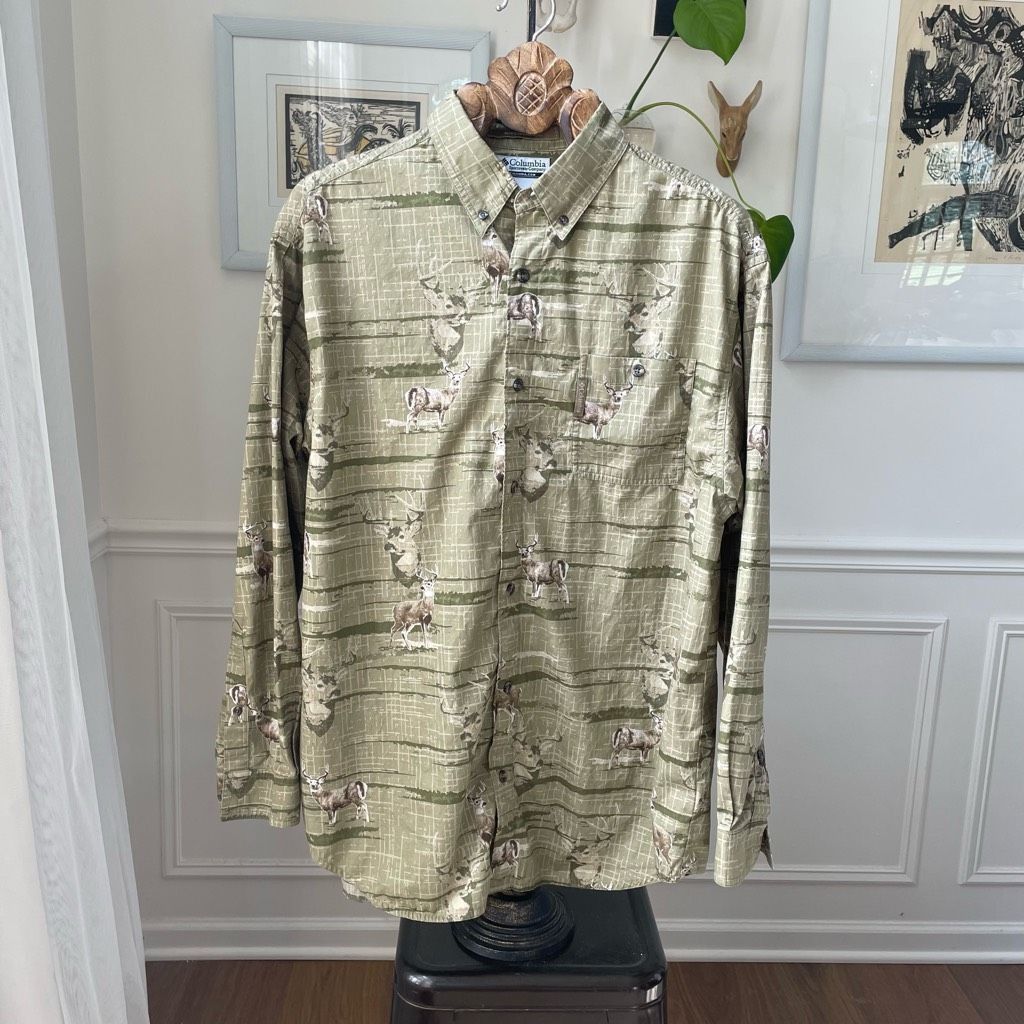 Columbia Columbia River Lodge Deer Hunting Button Down Shirt Tan Men' Size US L / EU 52-54 / 3 - 2 Thumbnail