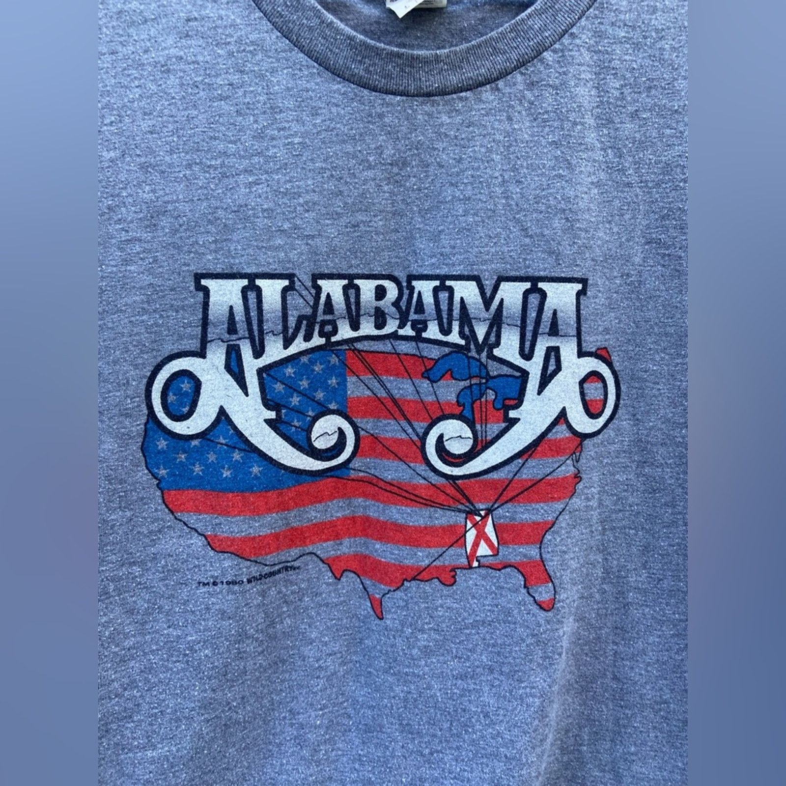 Gildan Alabama 1980 Tour Cropped T Shirt Size US L / EU 52-54 / 3 - 2 Thumbnail