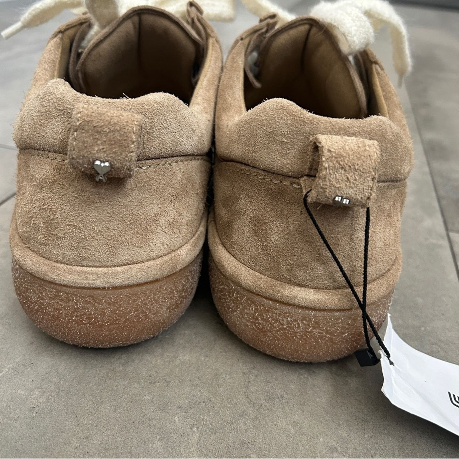 AMI NEW AMI Paris moc toe derby suede tan neutral loafer shoe 13 Size US 13 / EU 46 - 7 Thumbnail