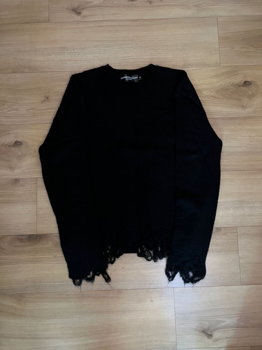 image of Archival Clothing x Hysteric Glamour Les Demons Portent Destroyed Mohair Sweater in Black (Size Med