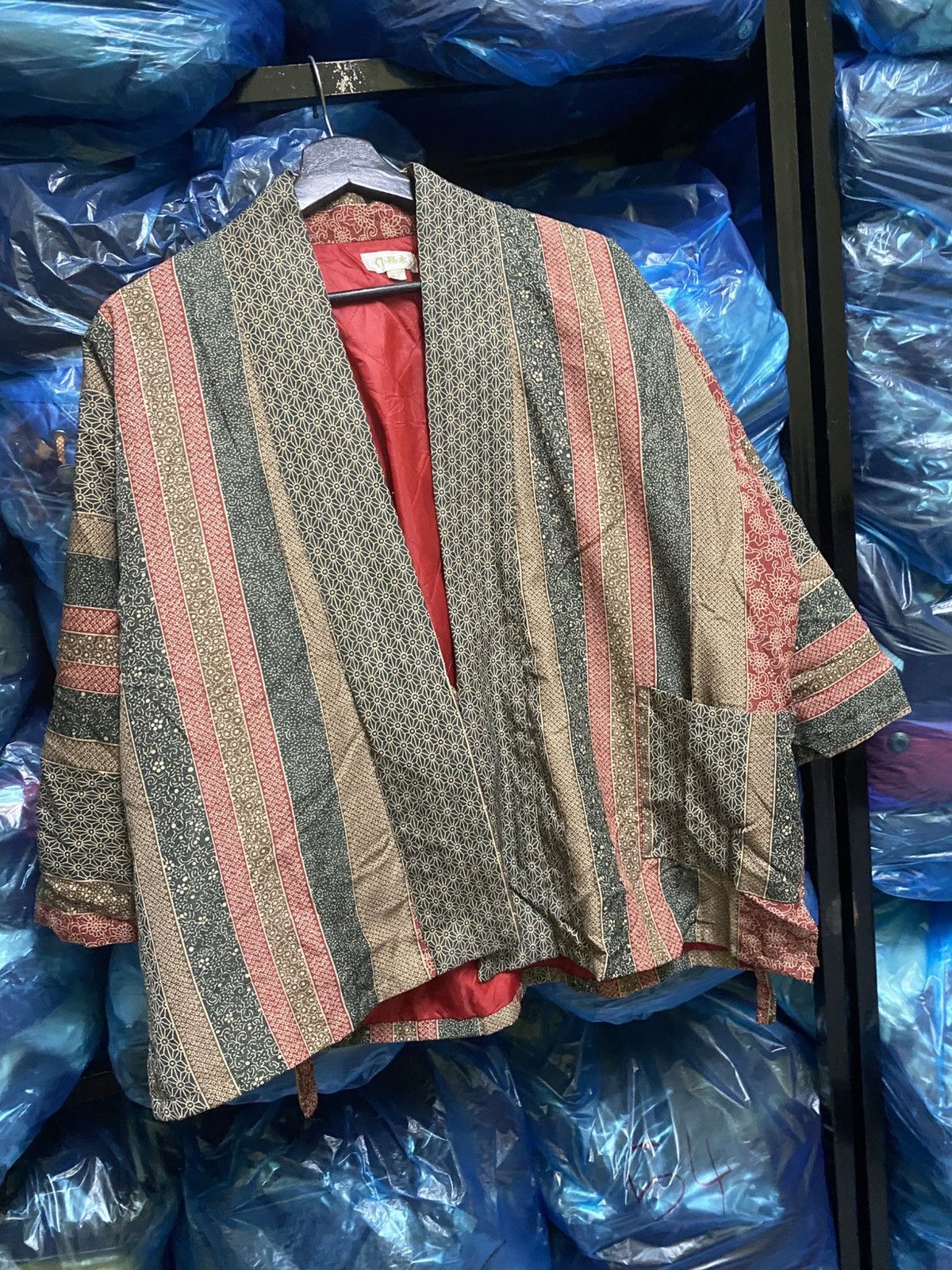 Other Vintage Japanese Quilted Hanten Jacket with Asanoha Pattern Size US M / EU 48-50 / 2 - 3 Thumbnail
