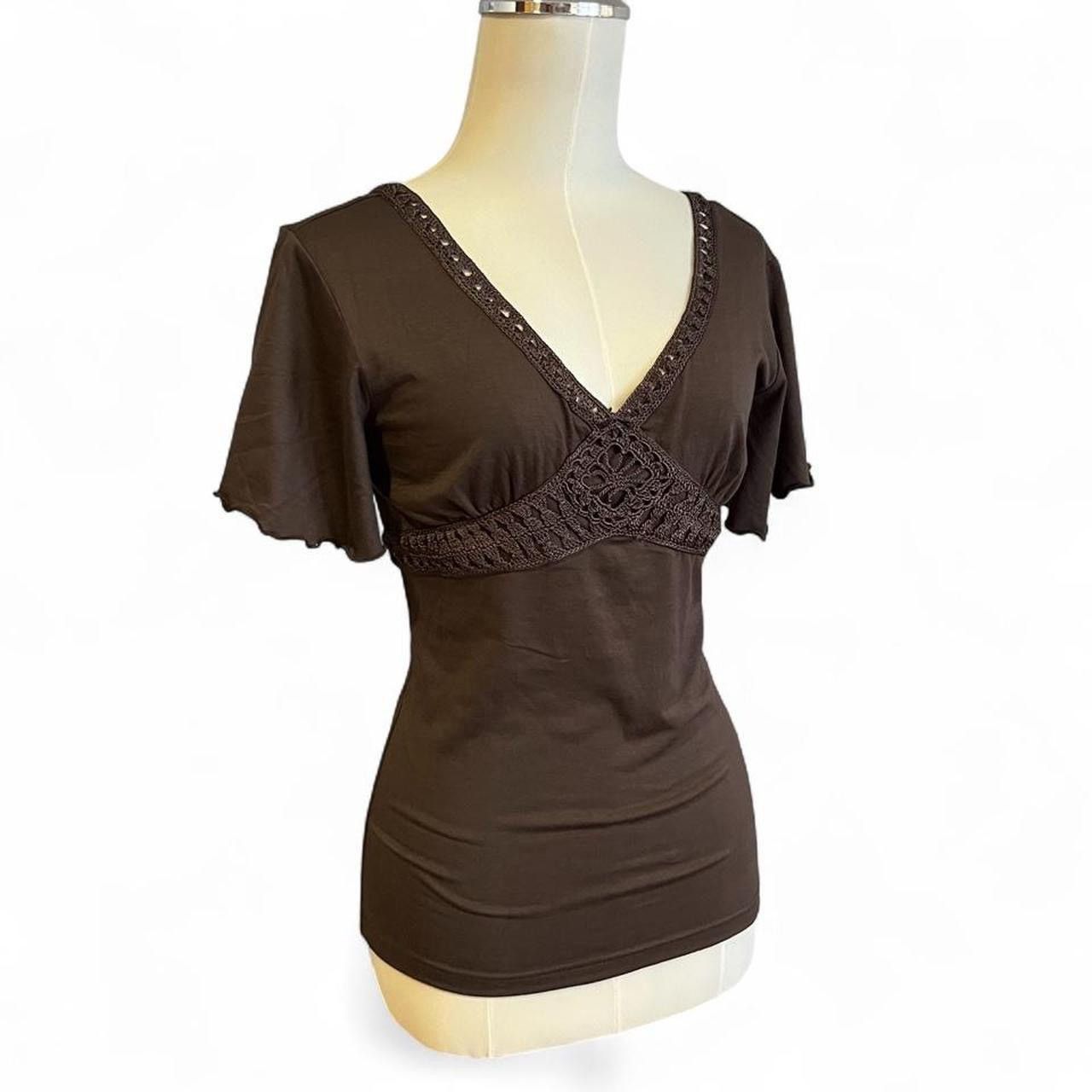 Other Vtg y2k Tuscan boho fairy cottagecore v-neck top Size M / US 6-8 / IT 42-44 - 3 Thumbnail