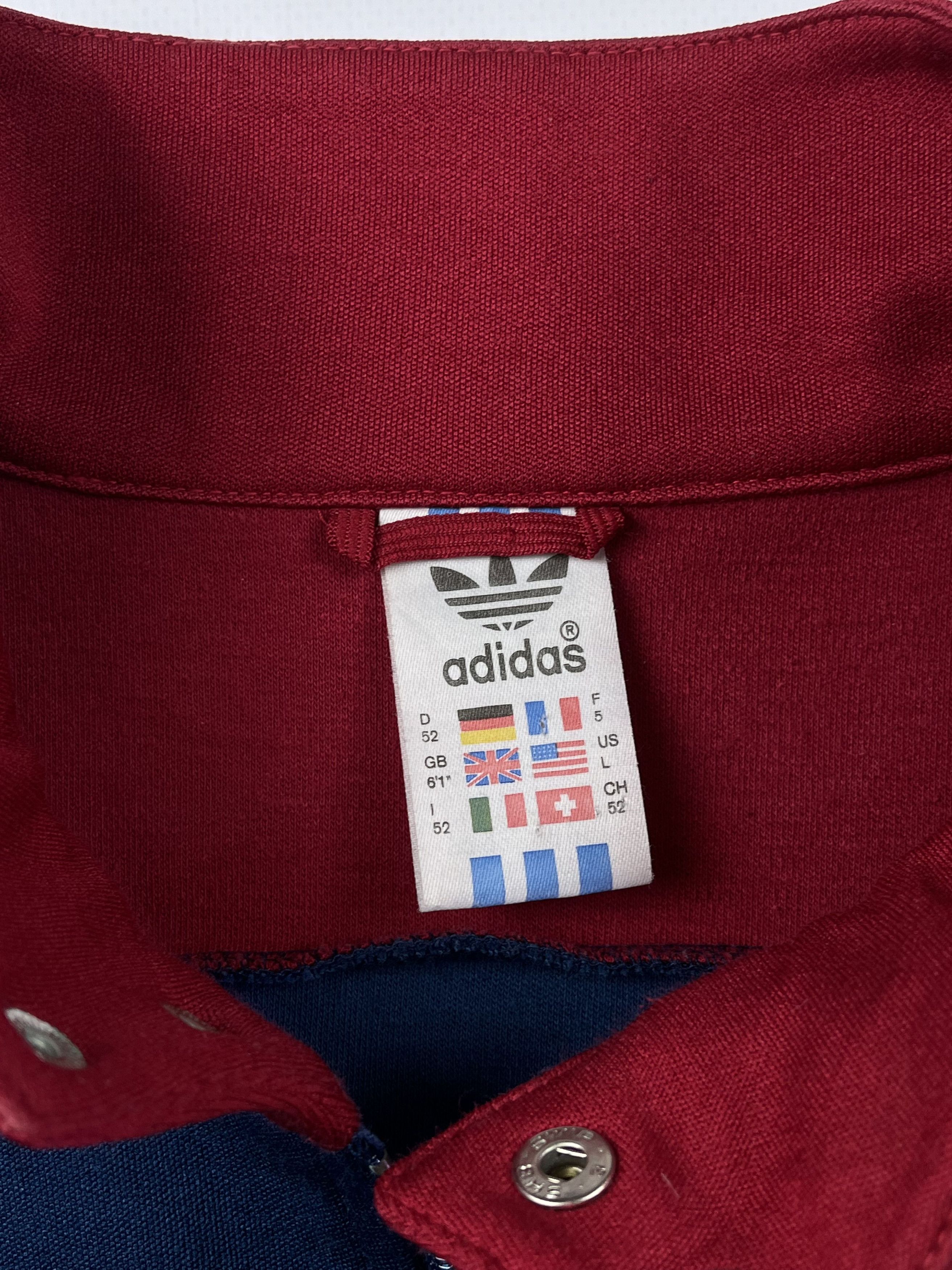 Adidas × Vintage 80s Rare! Adidas Vintage Track Jacket Size US L / EU 52-54 / 3 - 3 Thumbnail
