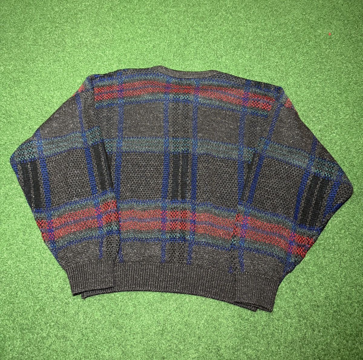 Jantzen Vintage 90s Jantzen Plaid Retro Grandpa Knit L/XL Sweater Size US L / EU 52-54 / 3 - 5 Thumbnail
