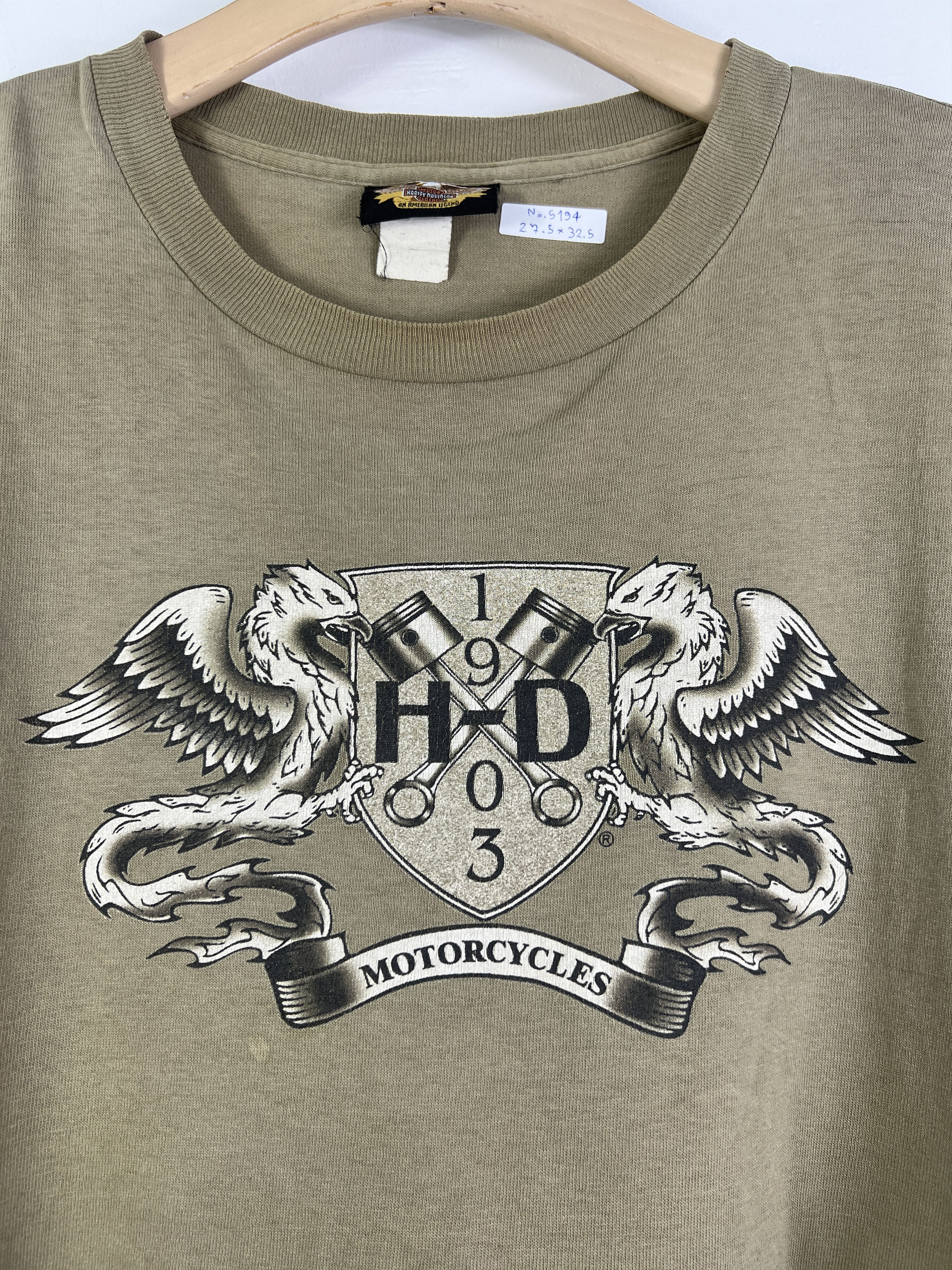 Harley Davidson No.5194 Vintage Harley-Davidson Graphic Tee Size US XXL / EU 58 / 5 - 2 Thumbnail