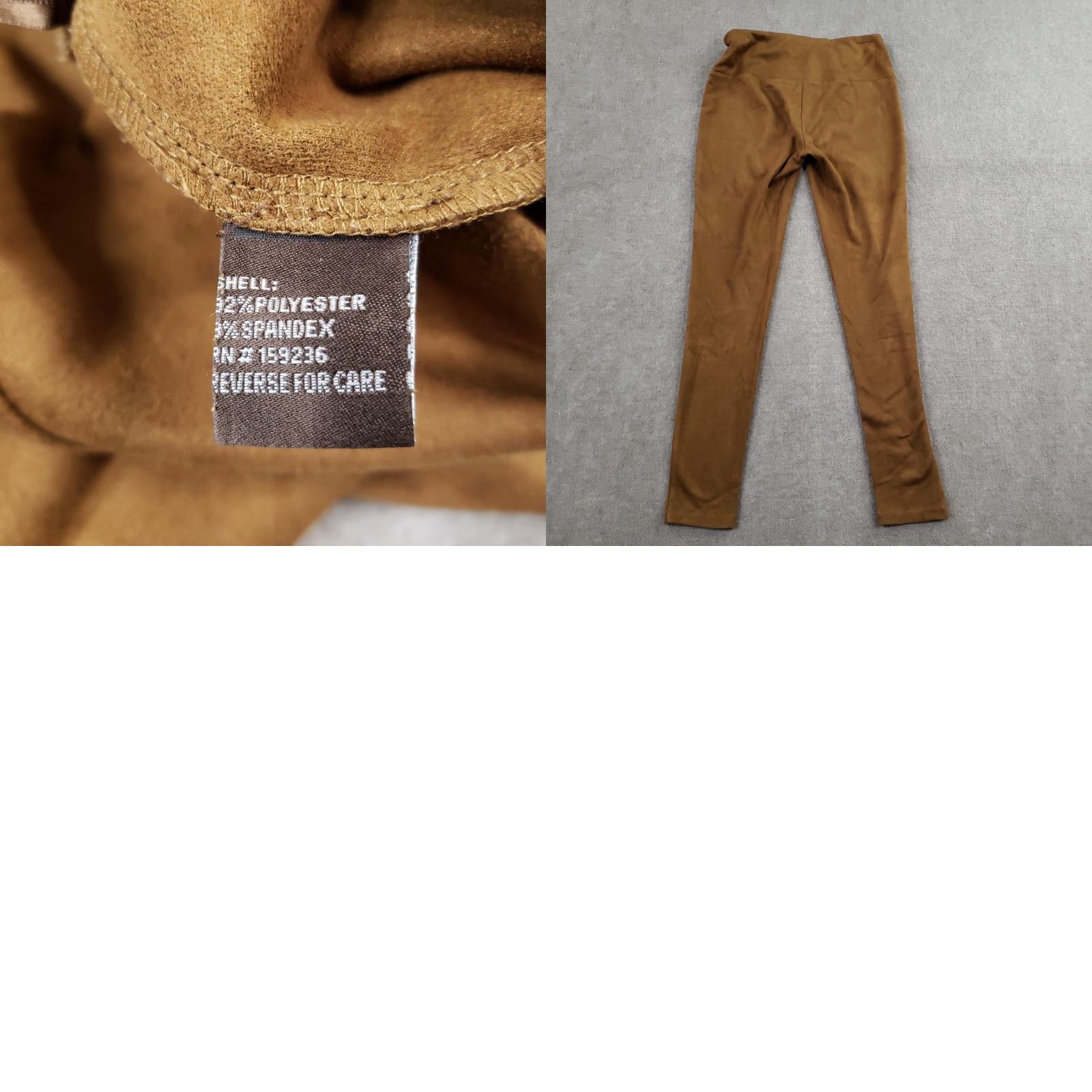 J.McLaughlin J.McLaughlin Leggings Womens Small Brown Faux Suede High Rise Pull On Stretch Size 28" / US 6 / IT 42 - 9 Thumbnail