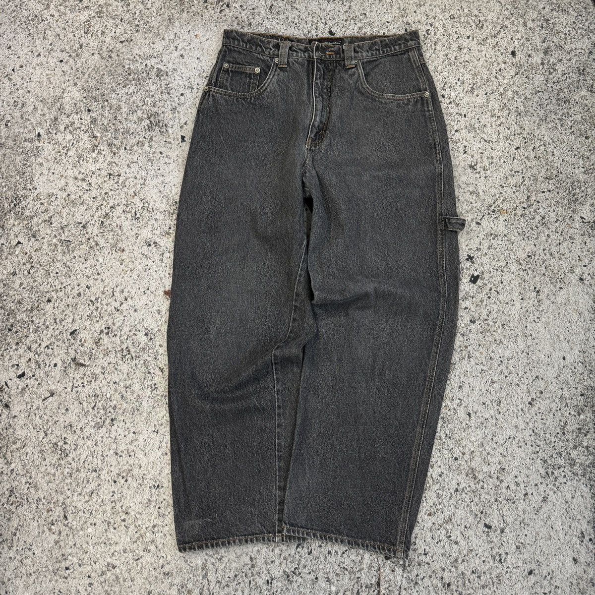 Vintage 90s Waza USA Baggy Wide Leg Skater Carpenter Denim Jeans Size US 32 / EU 48 - 6 Thumbnail