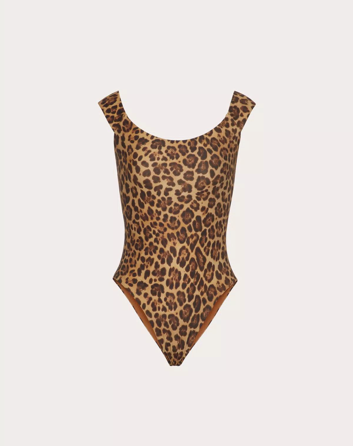 Valentino o1s1wg110625 Animalier Lycra Swimsuit in Leopoard/Brown Size XS / US 0-2 / IT 36-38 - 1 Thumbnail